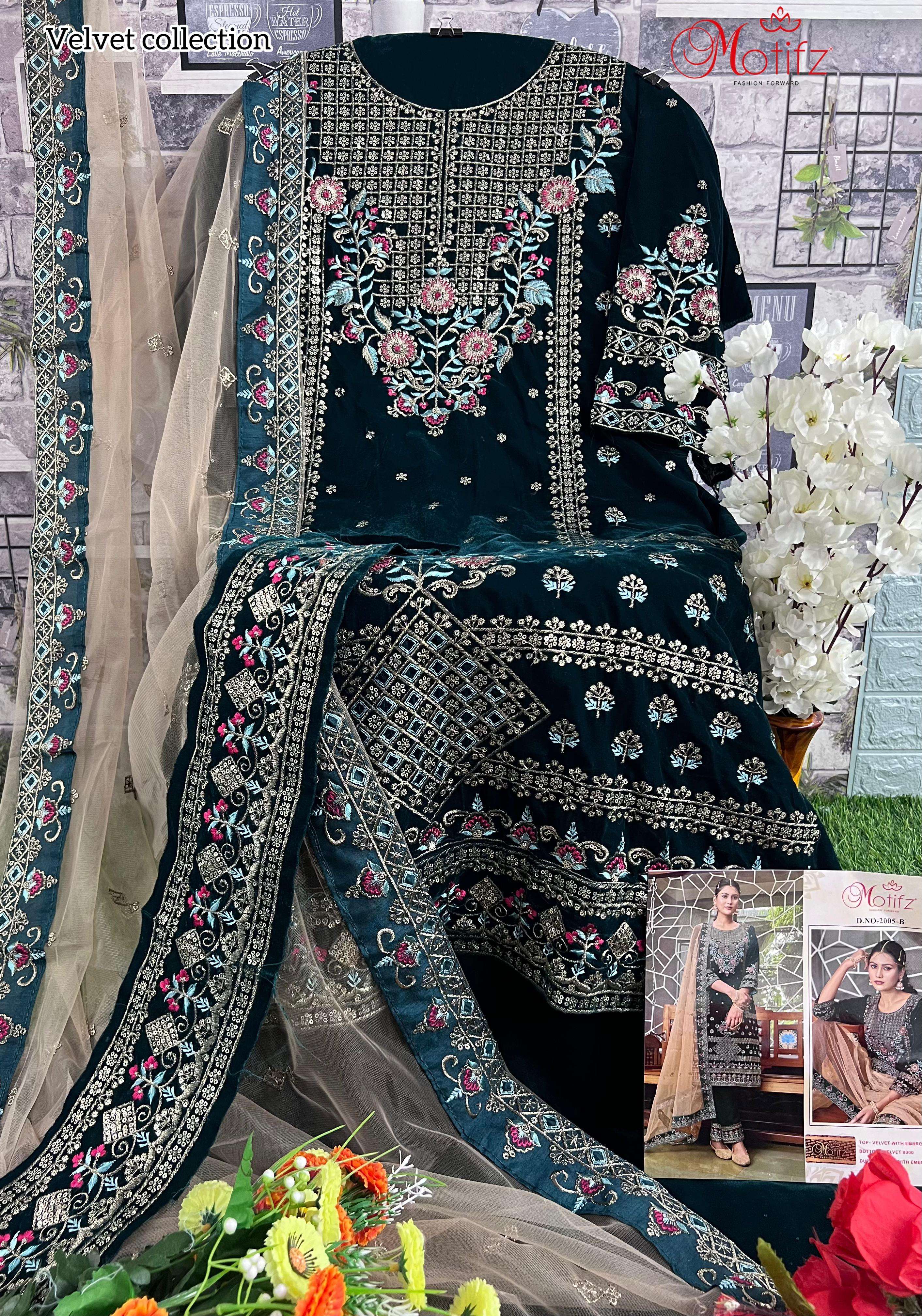 motifz 2005 colour series latest wedding wear pakistani salwar kameez wholesaler price surat gujarat