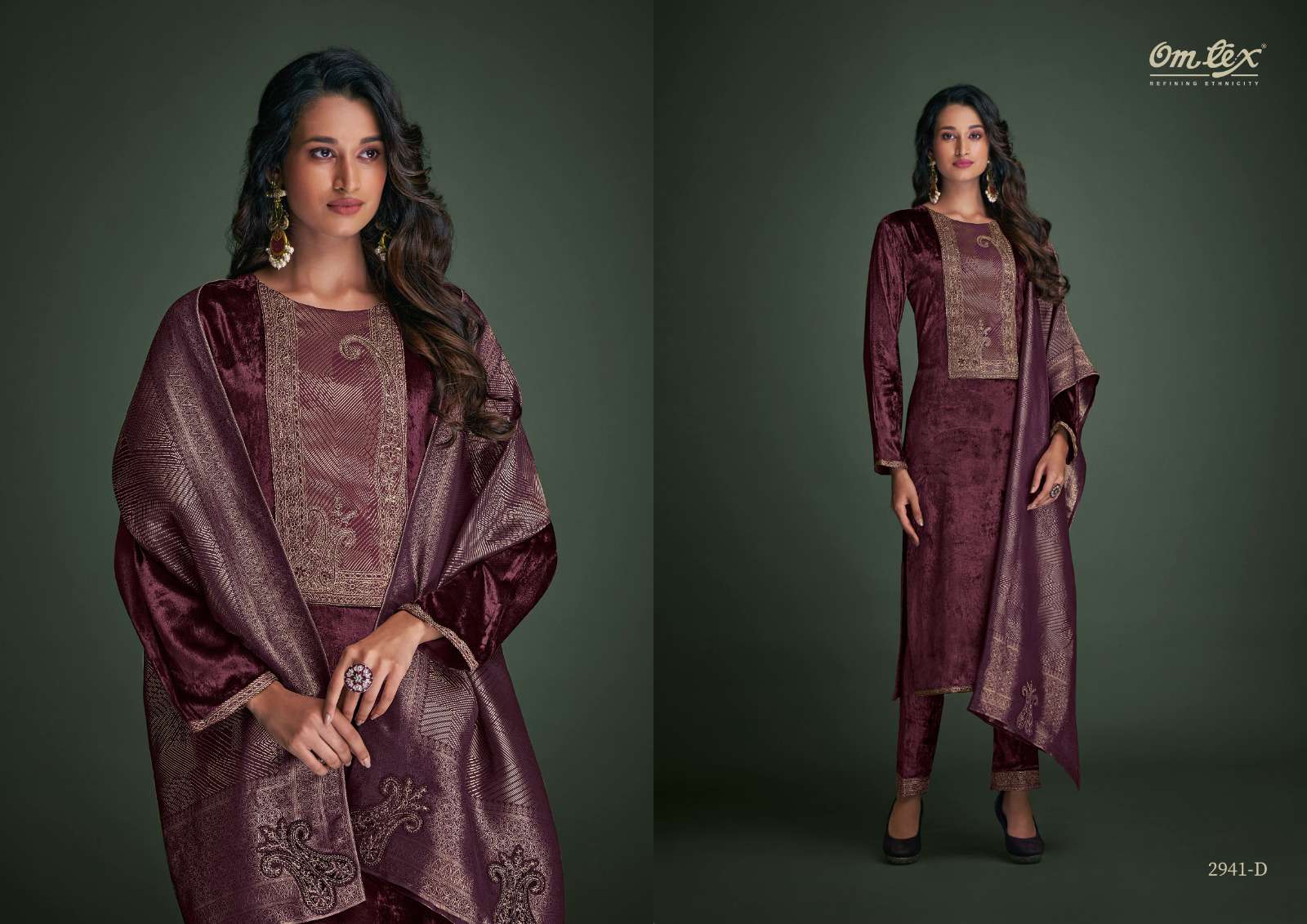 omtex aamodini 2941 colour series designer fancy pakistani suit wholesaler surat gujarat