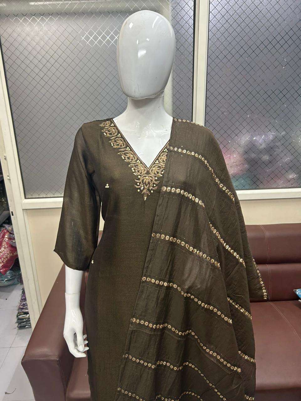 pf designer latest designer fully worked partywear kurti with dupatta set at wholesaler price surat india