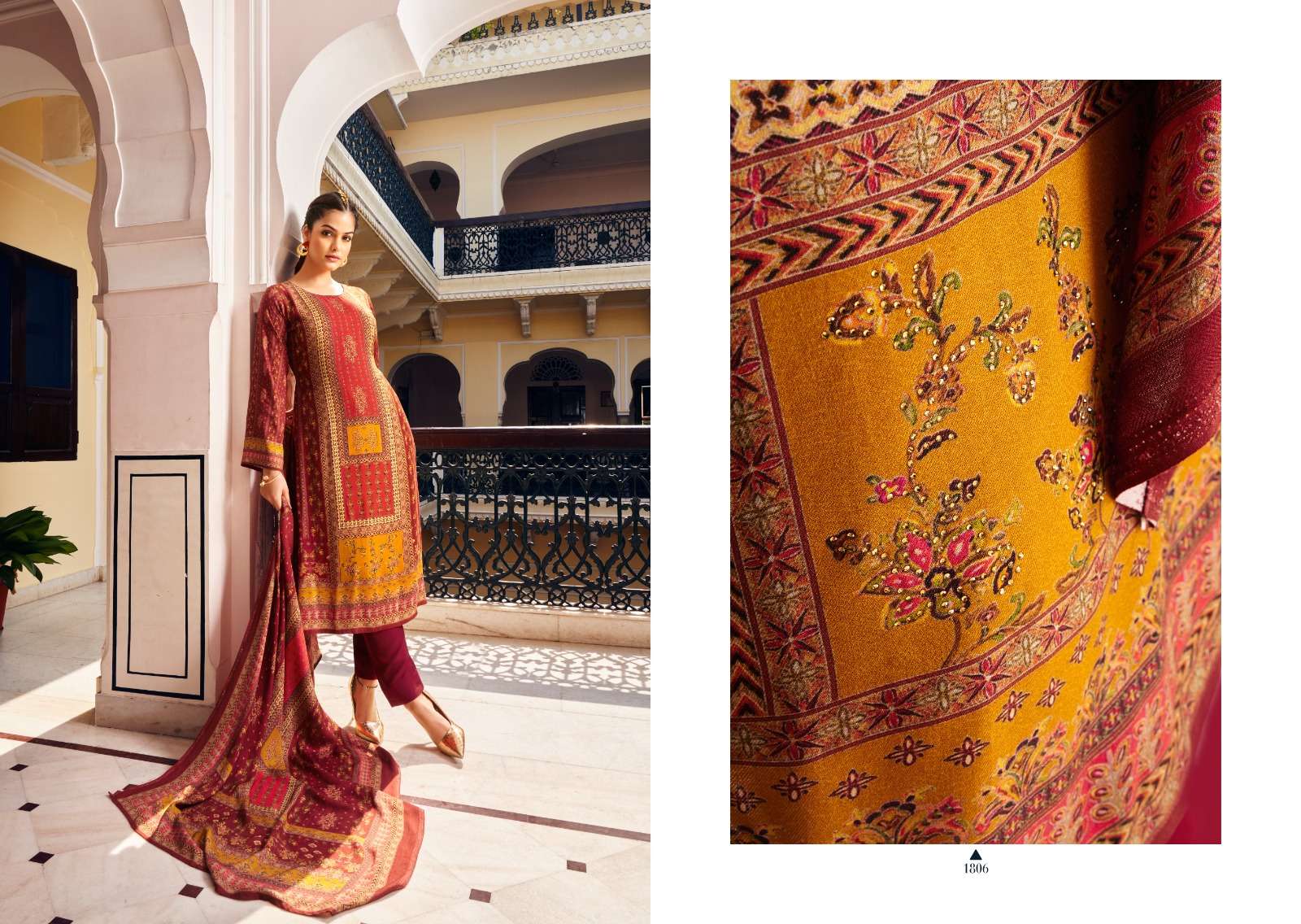 rupali fashion hasrat 1801-1806 series latest designer salwar kameez wholesaler surat gujarat