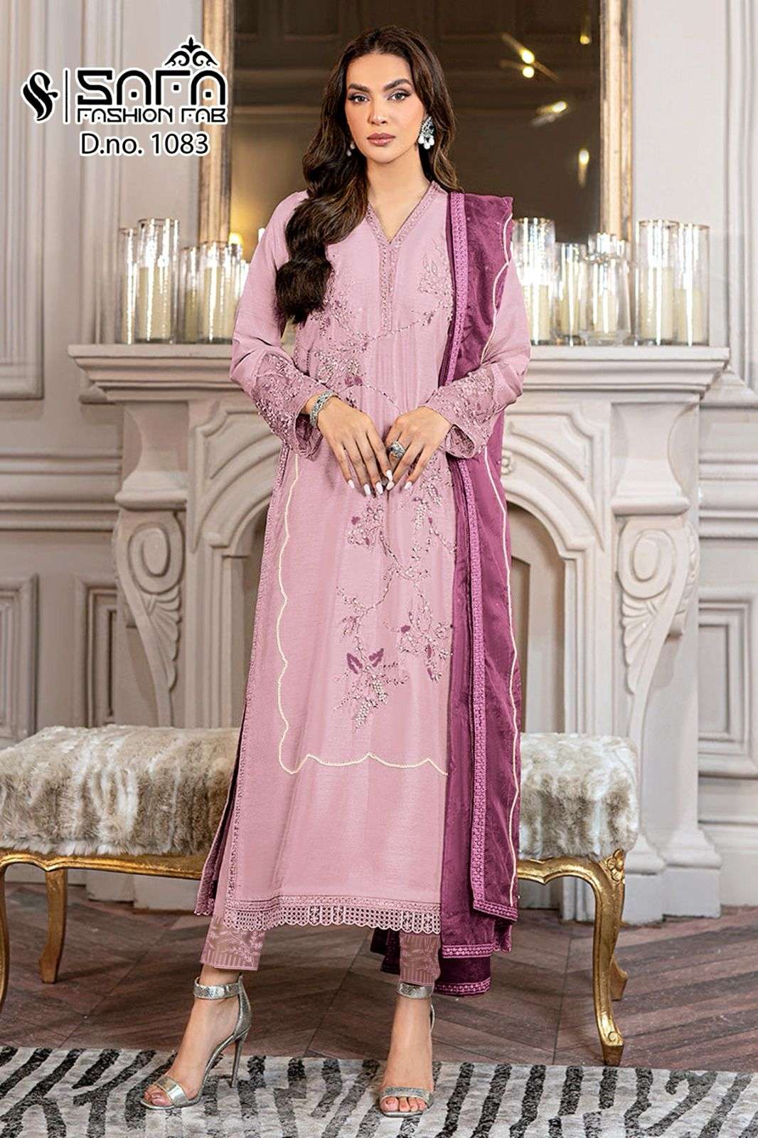 safa fashion hub 1083 colour series latest designe pakistani salwar kameez wholesaler surat gujarat