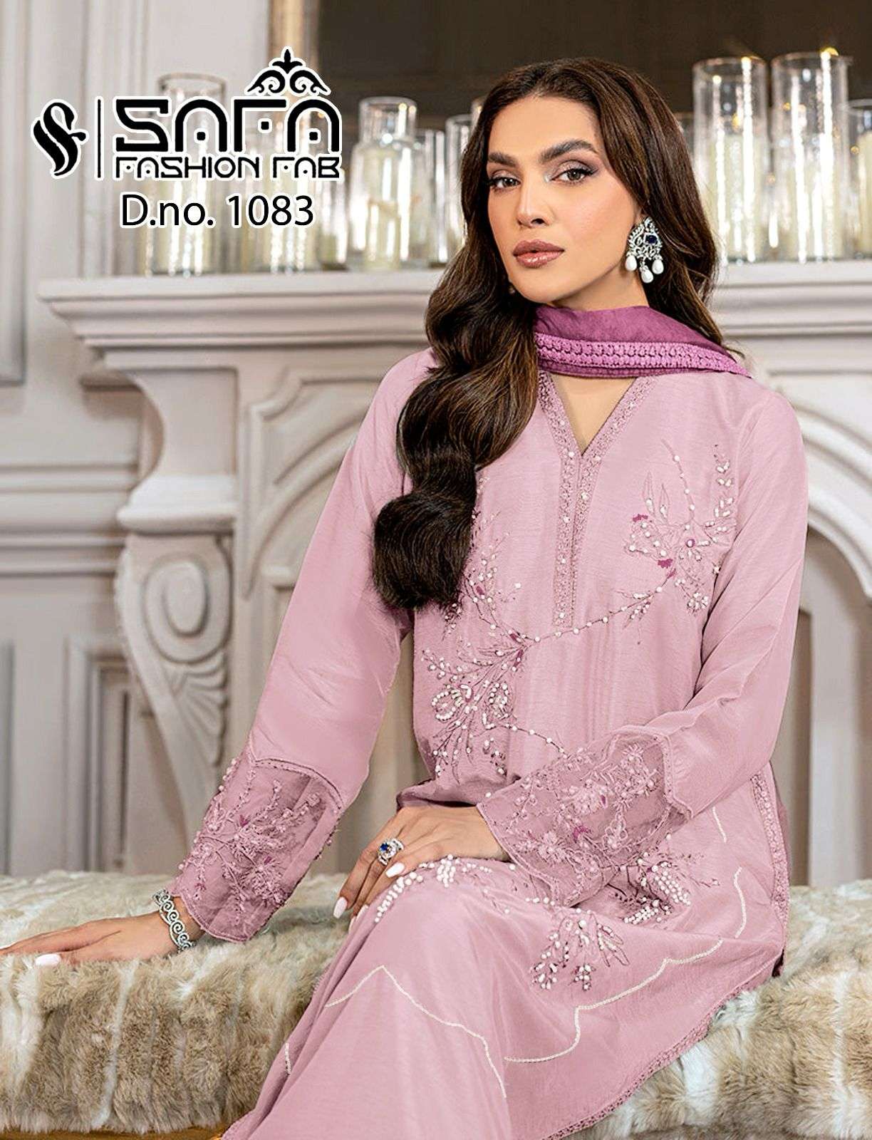 safa fashion hub 1083 colour series latest designe pakistani salwar kameez wholesaler surat gujarat