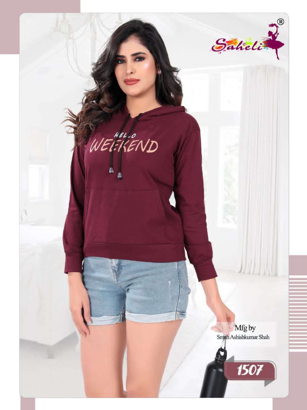 saheli launch 1507 colours hosiery hoodie winter collection wholesale at pratham fashion