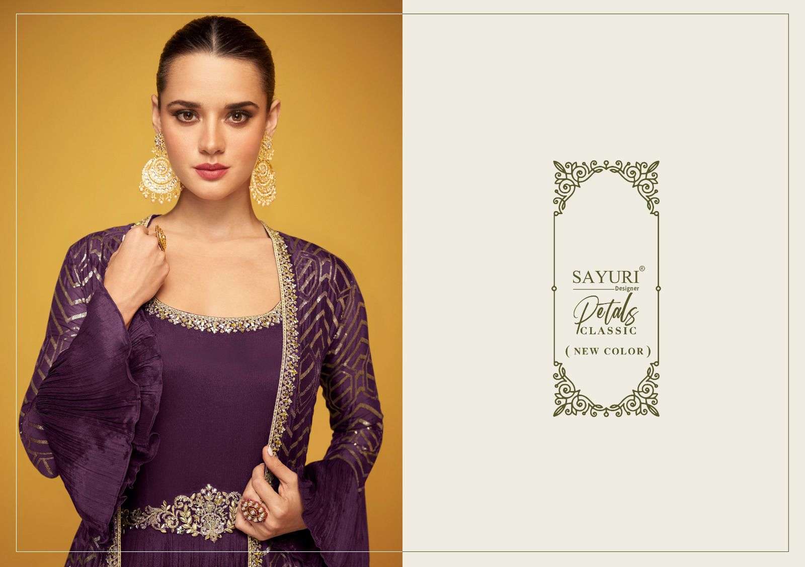 sayuri designer petals classic 5212 colour series georgette designer anarkali indo western suits collection wholesale rates