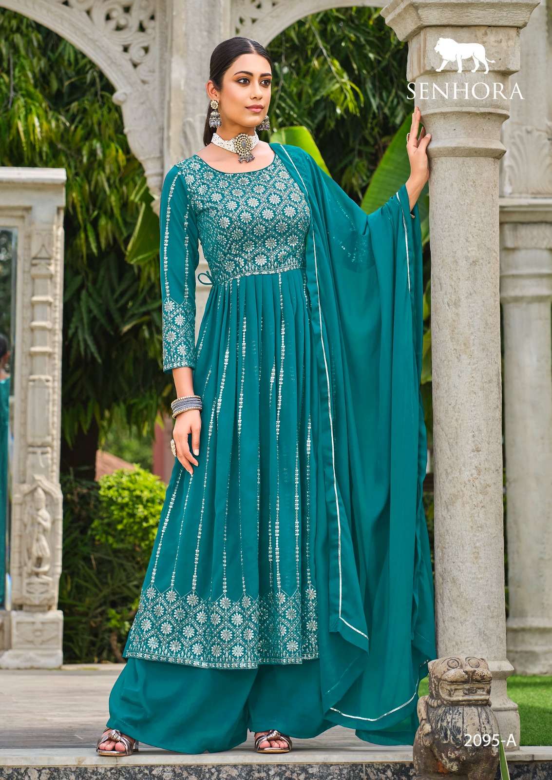 senhora vedika 2094-2095 colour series designer readymade wedding salwar kameez wholesaler india gujarat