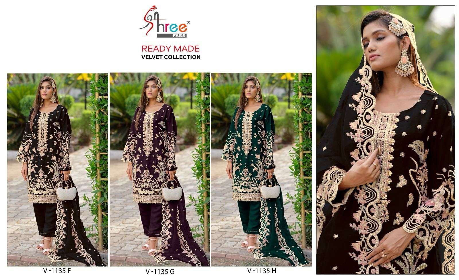 shree fab 1135 colour series designer pakistani salwar kameez wholesaler surat gujarat