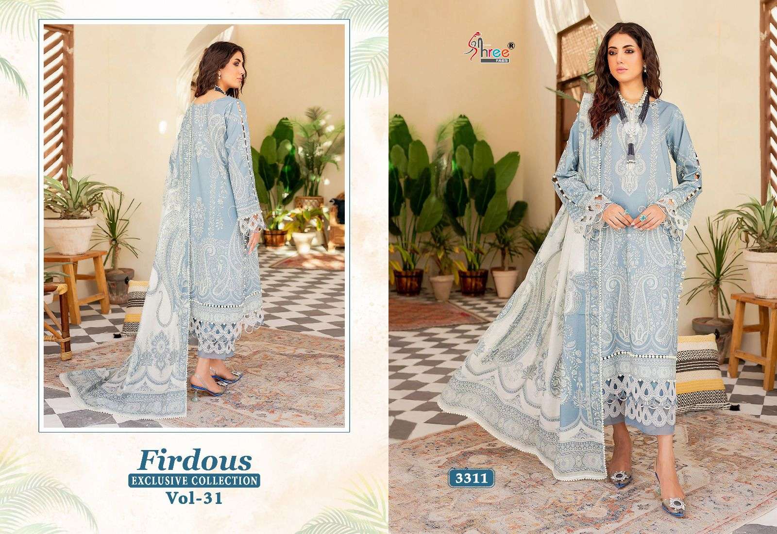 shree fab firdous exclusive vol-31 3306-3313 series designer pakistani salwar kameez wholesaler surat gujarat