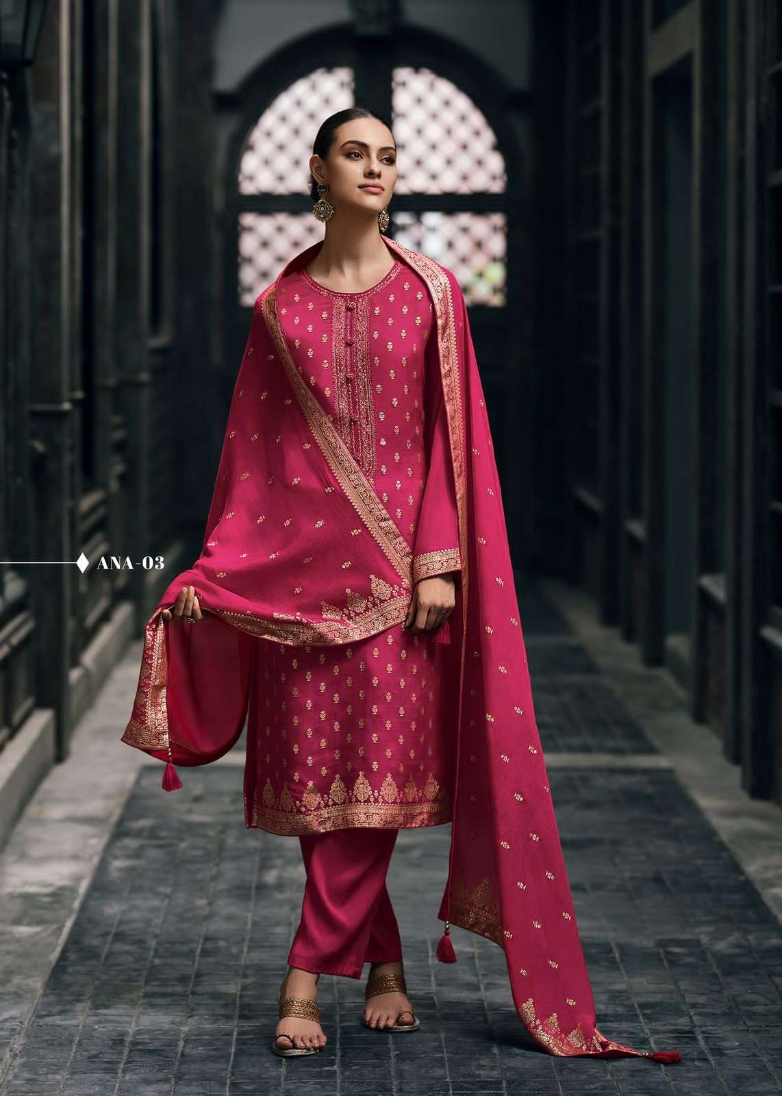 Varsha anamika 01-06 series viscose organza designer salwar suits collection at pratham fashion