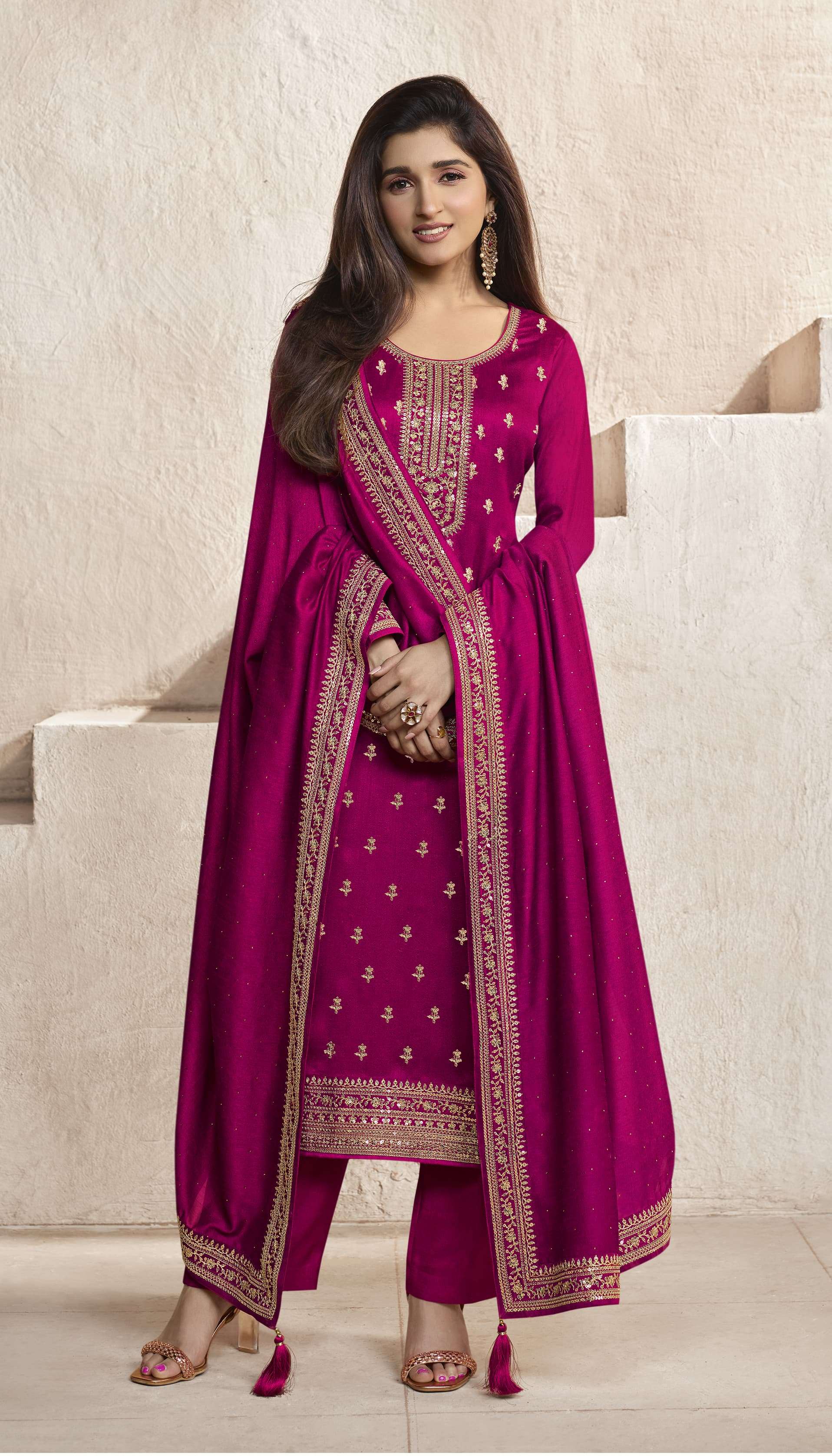 vinay fashion aanchal hitlist 64591-64595 series latest festive wear salwar kameez wholesaler surat gujarat