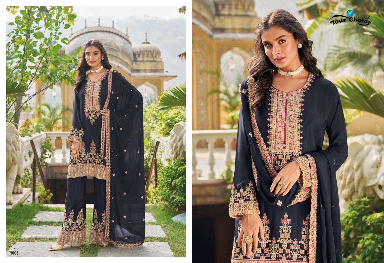 your choice preet 1001-1004 series designer readymade pakistani salwar kameez wholesaler surat