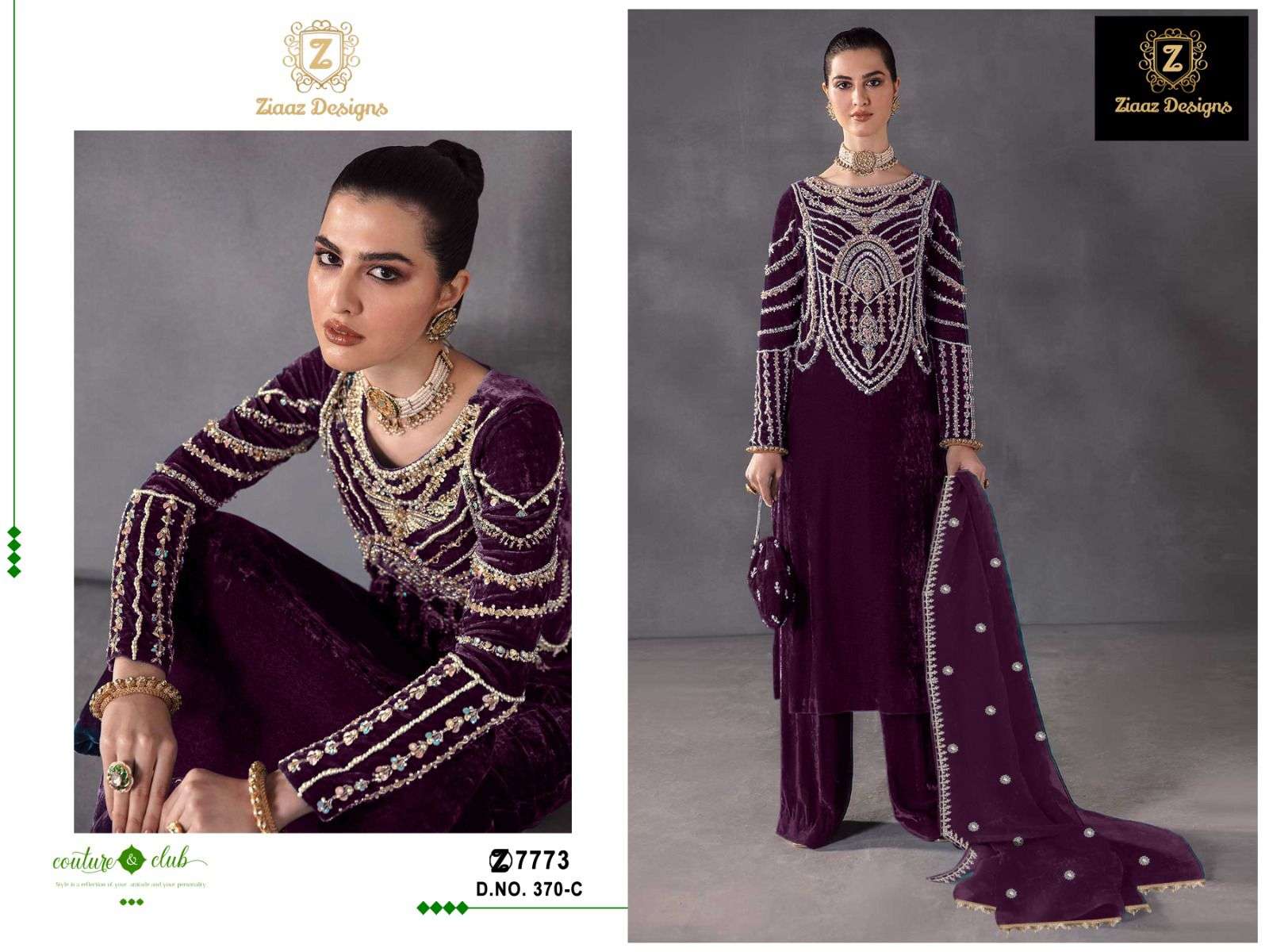 ziaaz designer 370 colour series designer latest fancy salwar kameez wholesaler surat gujarat