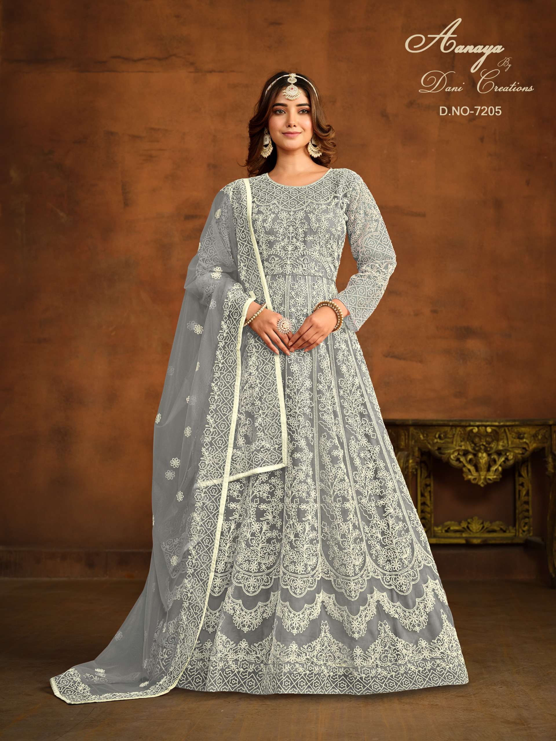 aanaya vol-172 7201-7205 series designer anarkali wedding suit wholesaler surat gujarat