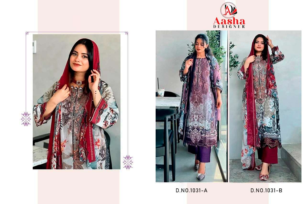 aasha designer harsha vol-1 1031 colour series latest designer pakistani salwar kameez at wholesale price surat gujarat