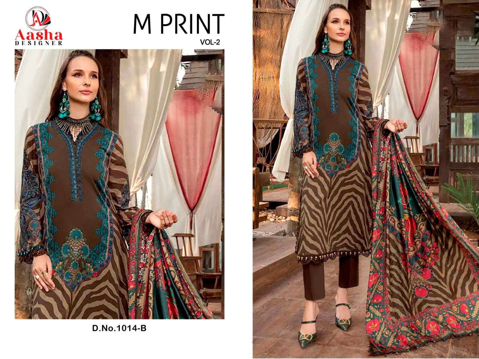aasha designer m print vol-2 1014 colour series latest designer pakistani salwar kameez at wholesale price surat gujarat