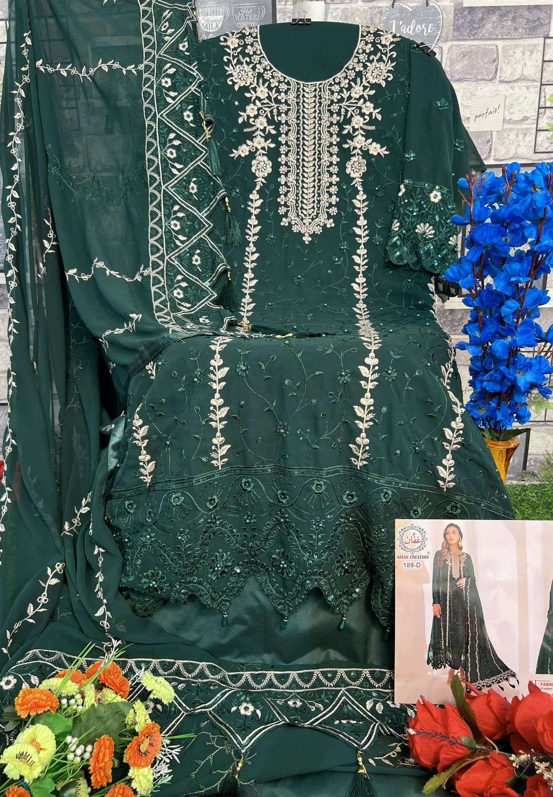 affan creation 189 colour designer pakistani salwar kameez at wholesaler price surat gujarat india