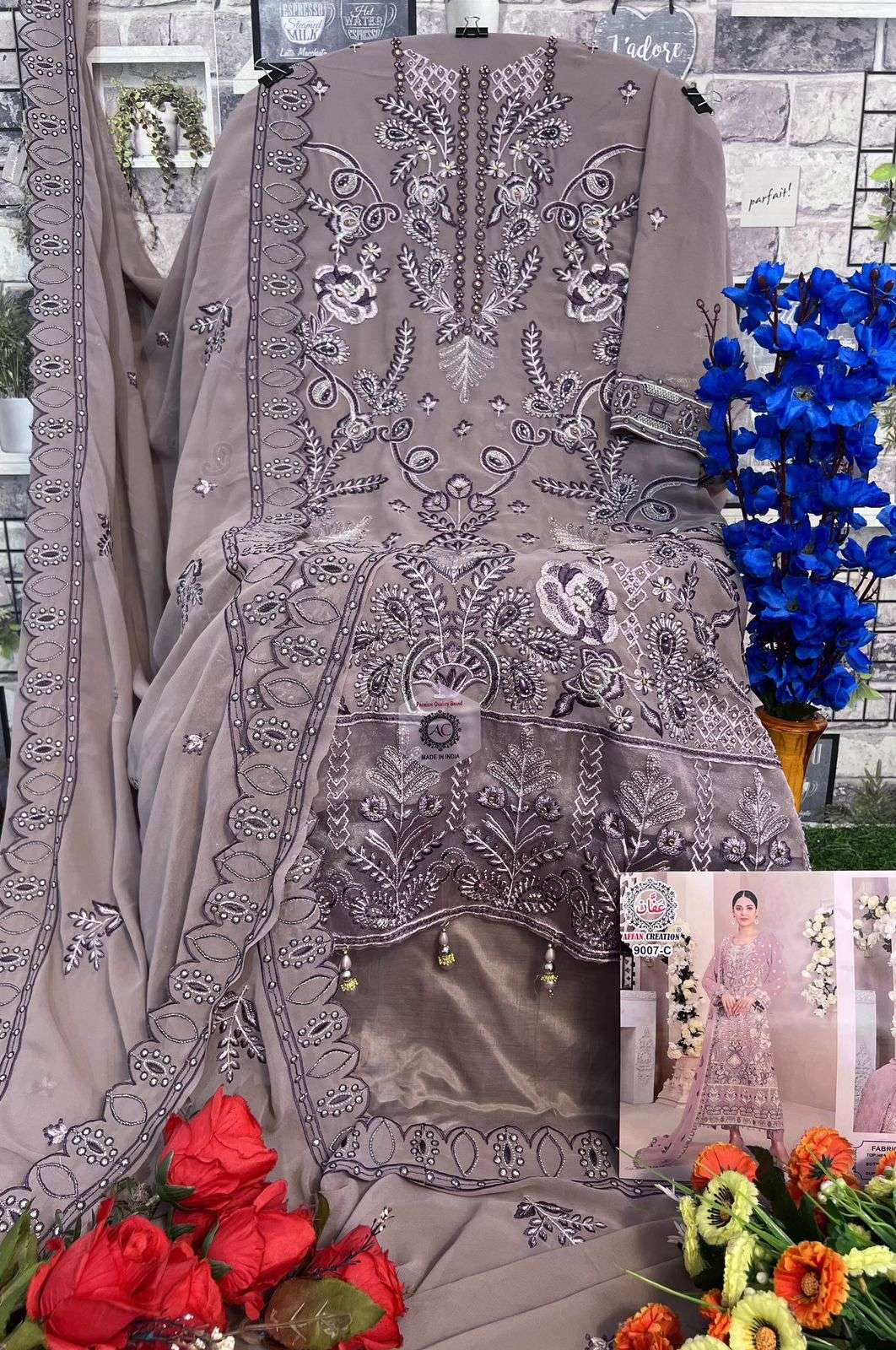 affan creation 9007 colour series designer pakistani salwar kameez at wholesaler price surat gujarat india