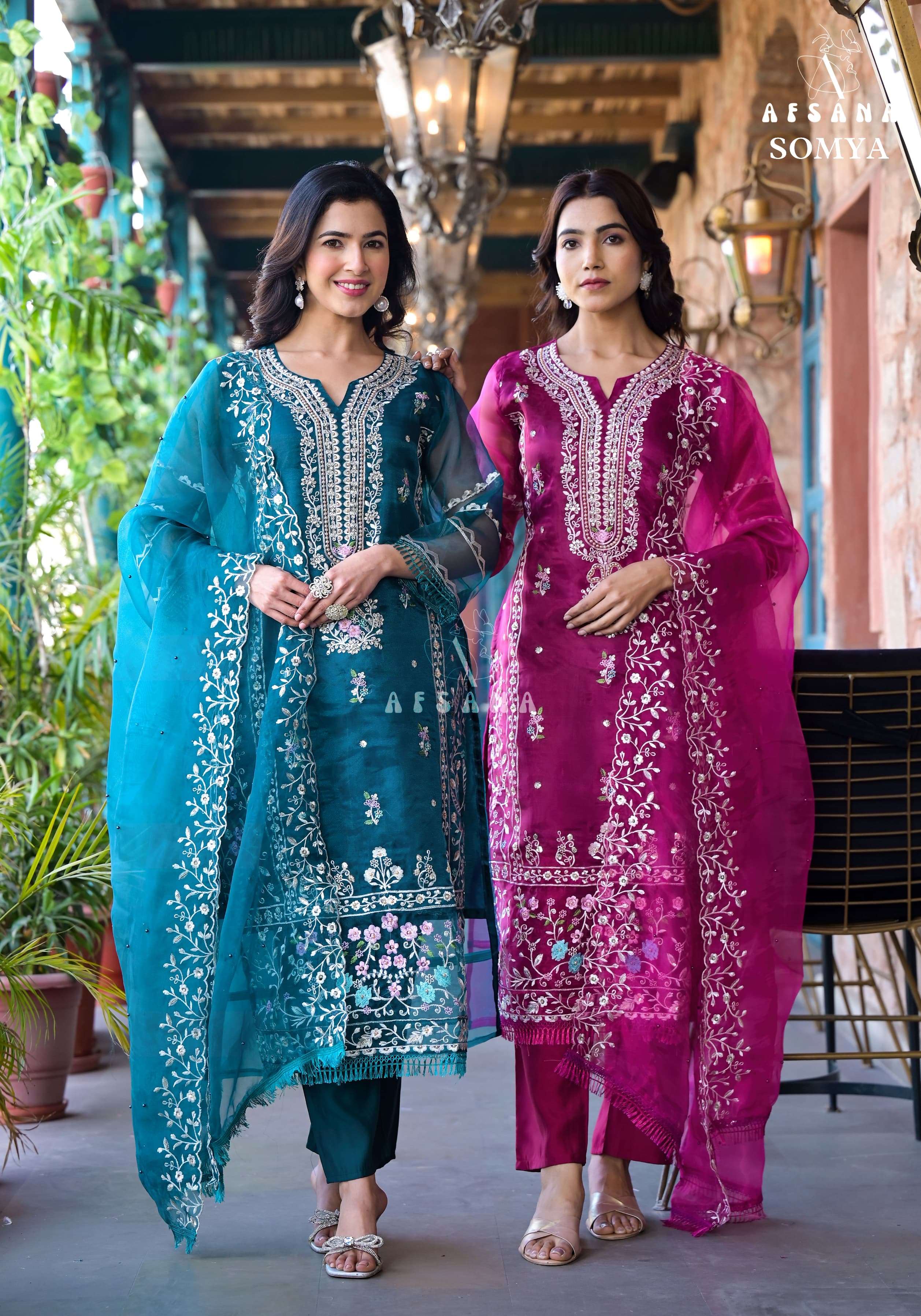 afsana somya colour series by afsana latest designer fancy readymade salwar kameez at wholesaler rate india gujarat