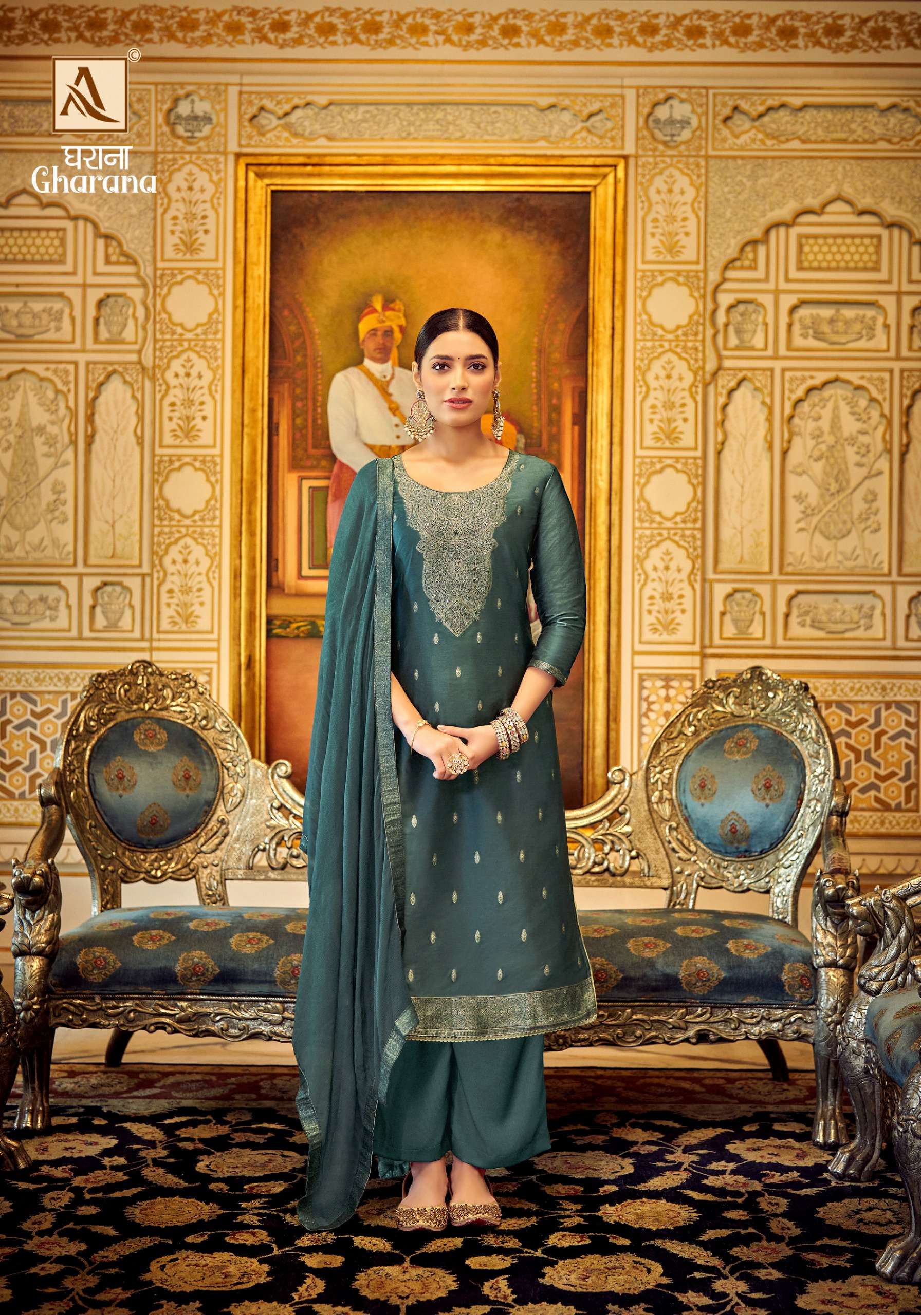 alok suit gharana designer pakistani salwar kameez wholesaler surat gujarat