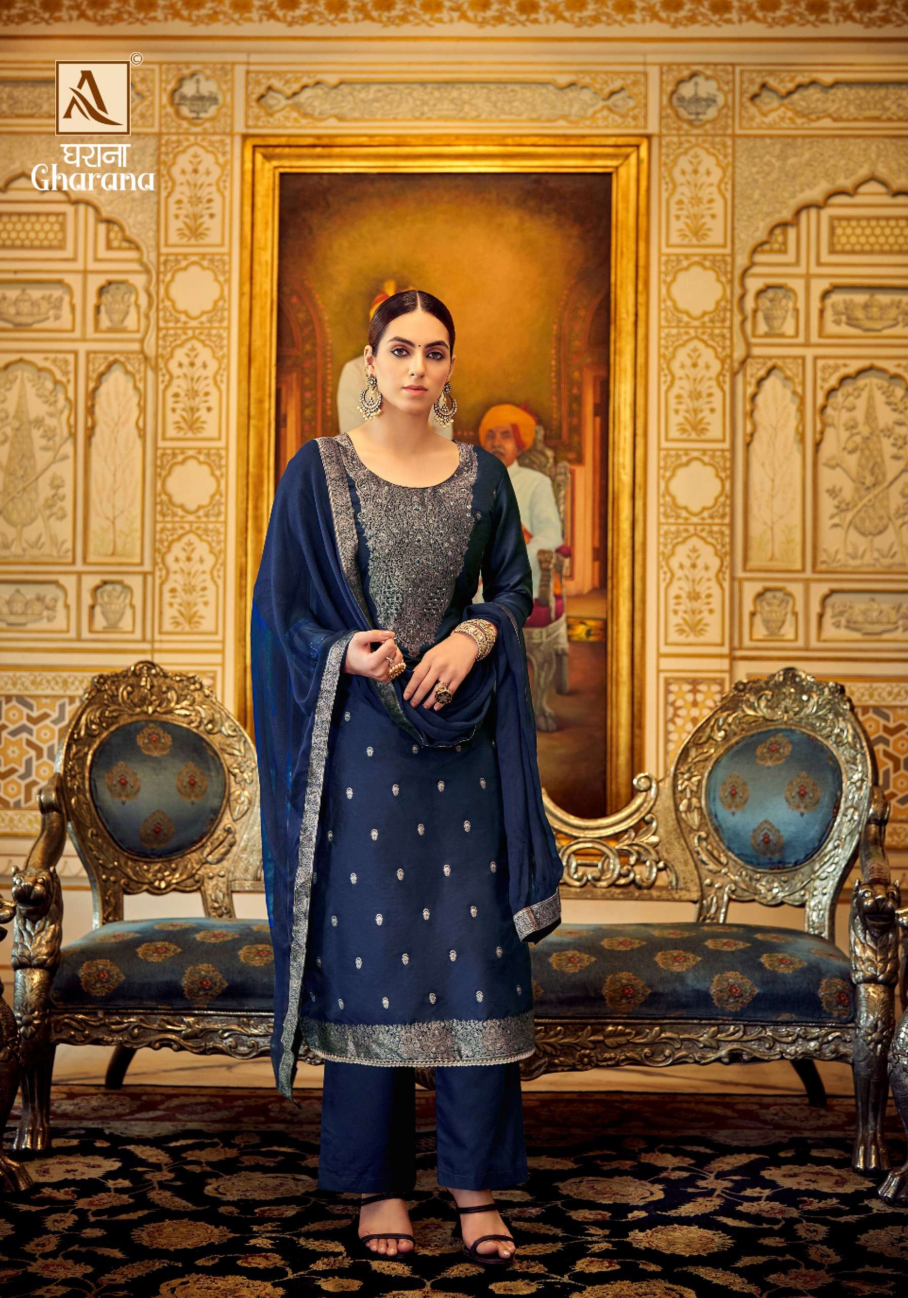 alok suit gharana designer pakistani salwar kameez wholesaler surat gujarat