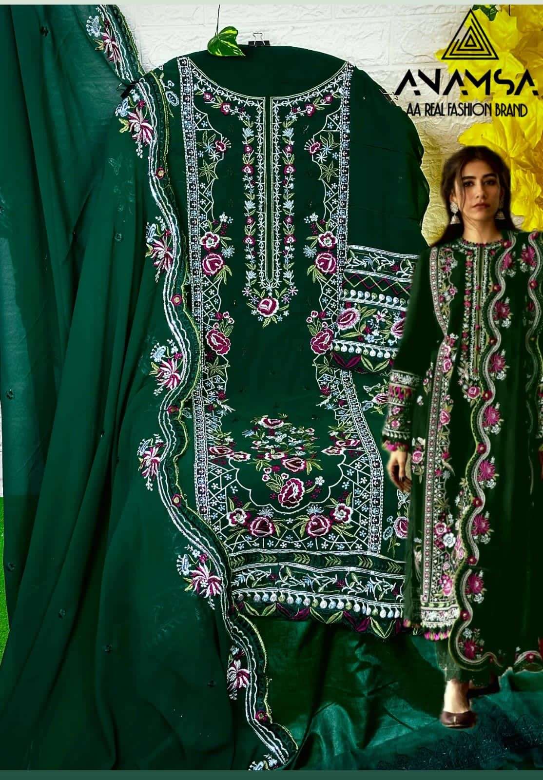 anamsa 277 colour series latest designer pakistani salwar kameez at wholesale price surat gujarat