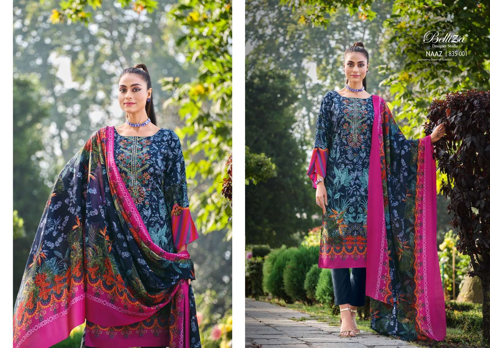 belliza designer studio naaz series pakistani salwar kameez wholesaler surat gujarat