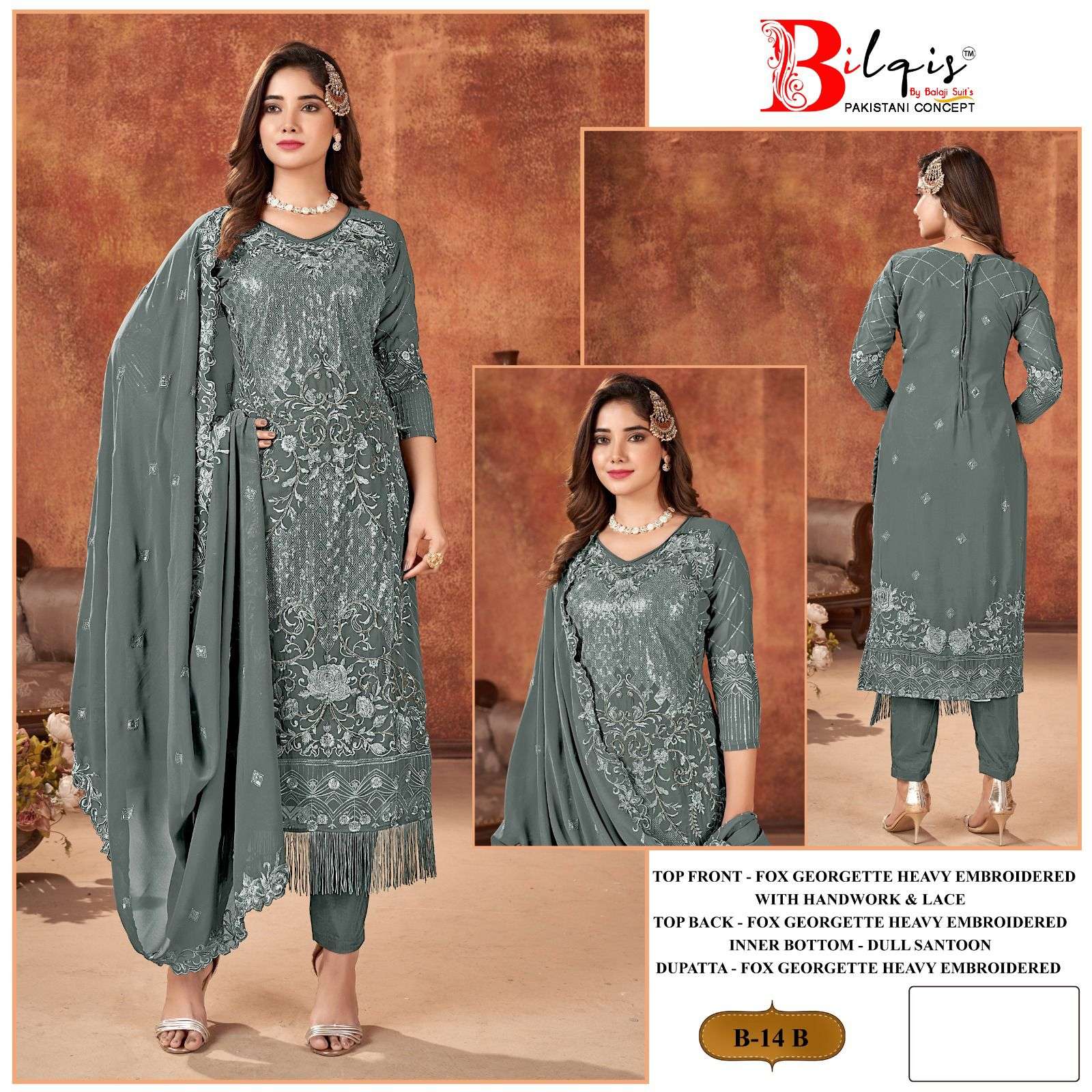 bilqis b-14 to d series designer pakistani salwar kameez wholesaler surat gujarat