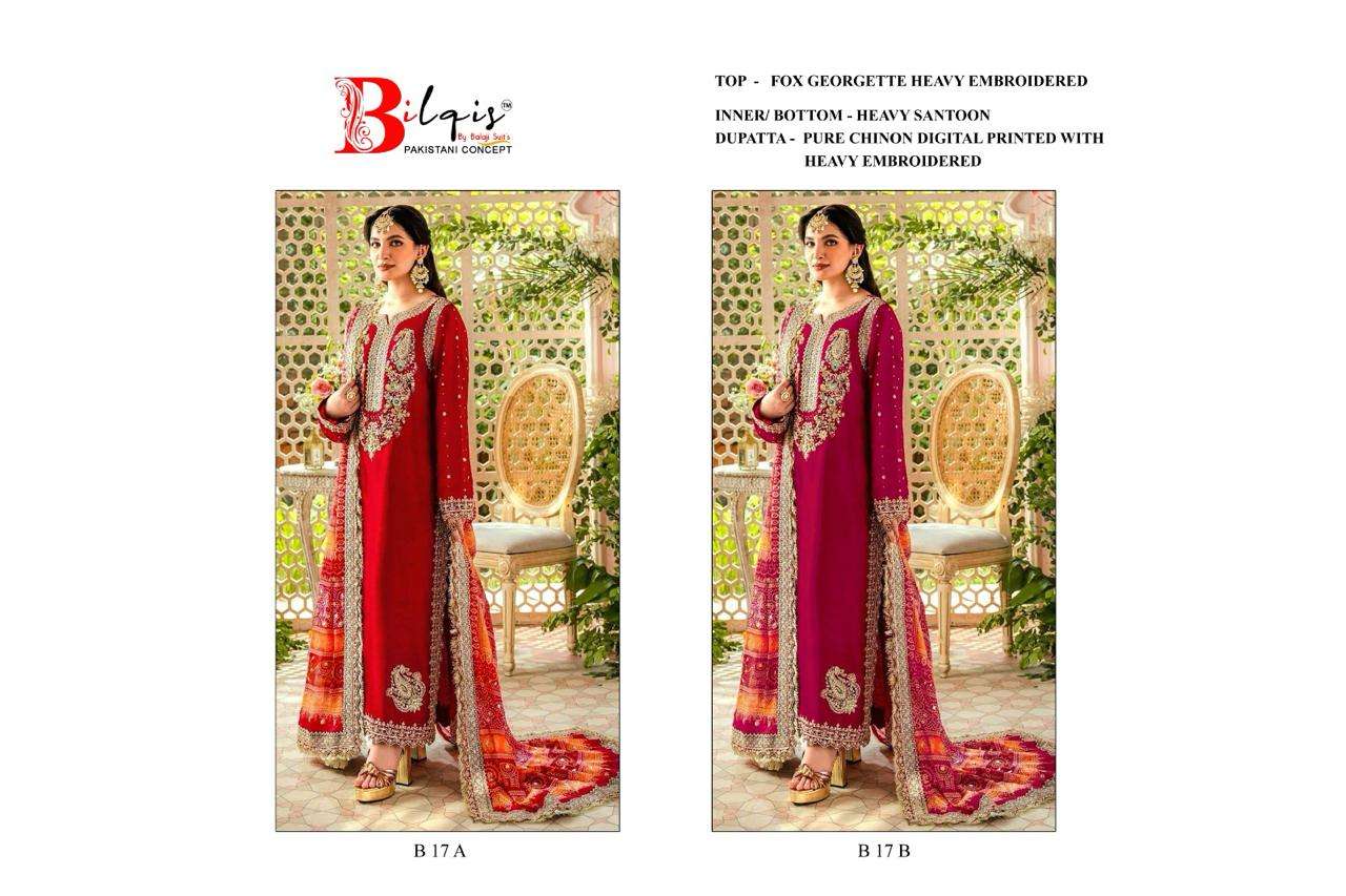 bilqis b-17 a,b series designer pakistani salwar kameez wholesaler surat gujarat