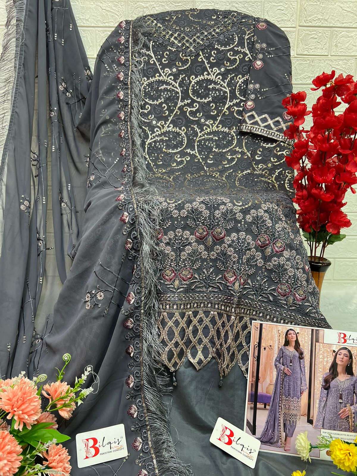 bilqis b-4 a to d series designer pakistani salwar kameez wholesaler surat gujarat