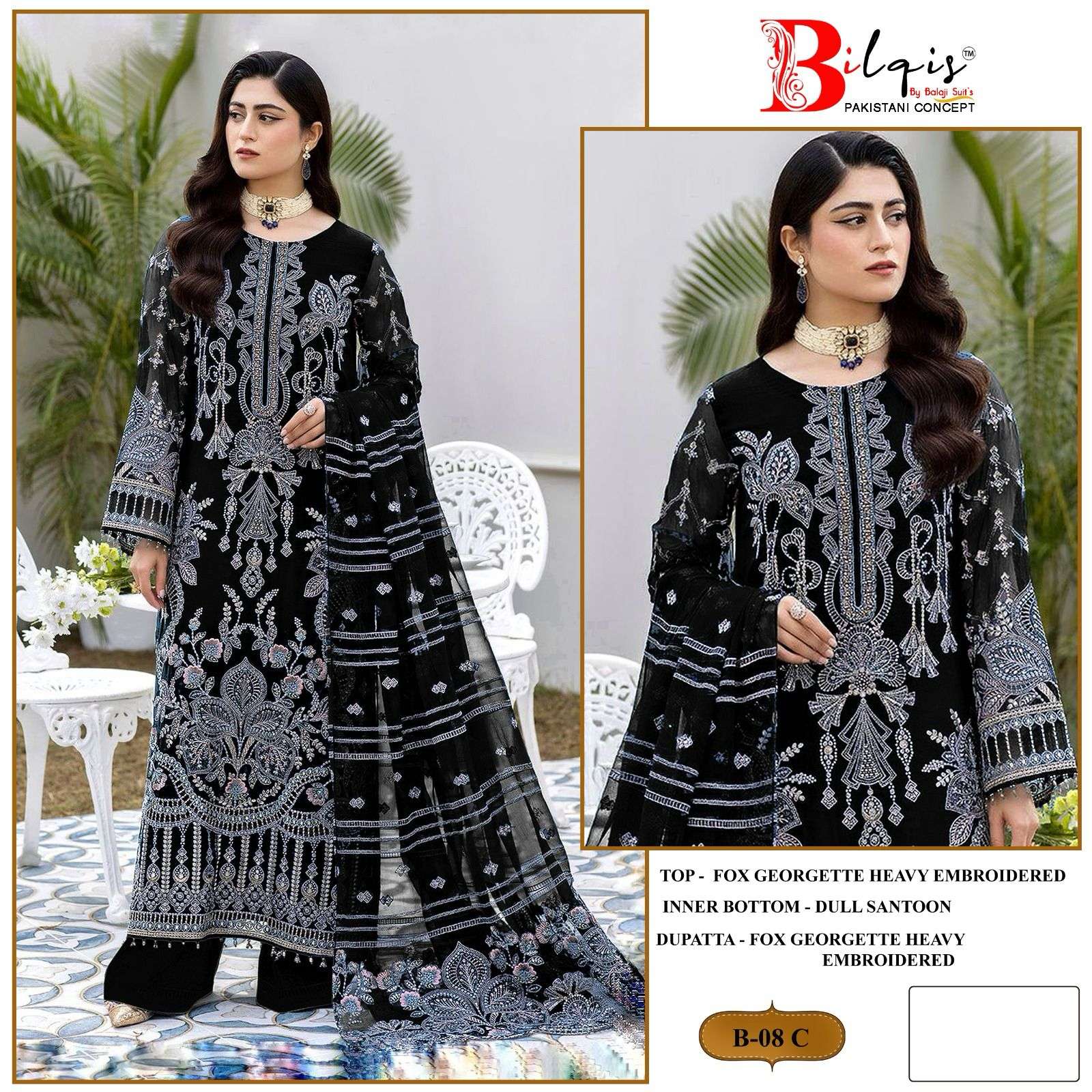 bilqis b-8 to d series designer pakistani salwar kameez wholesaler surat gujarat