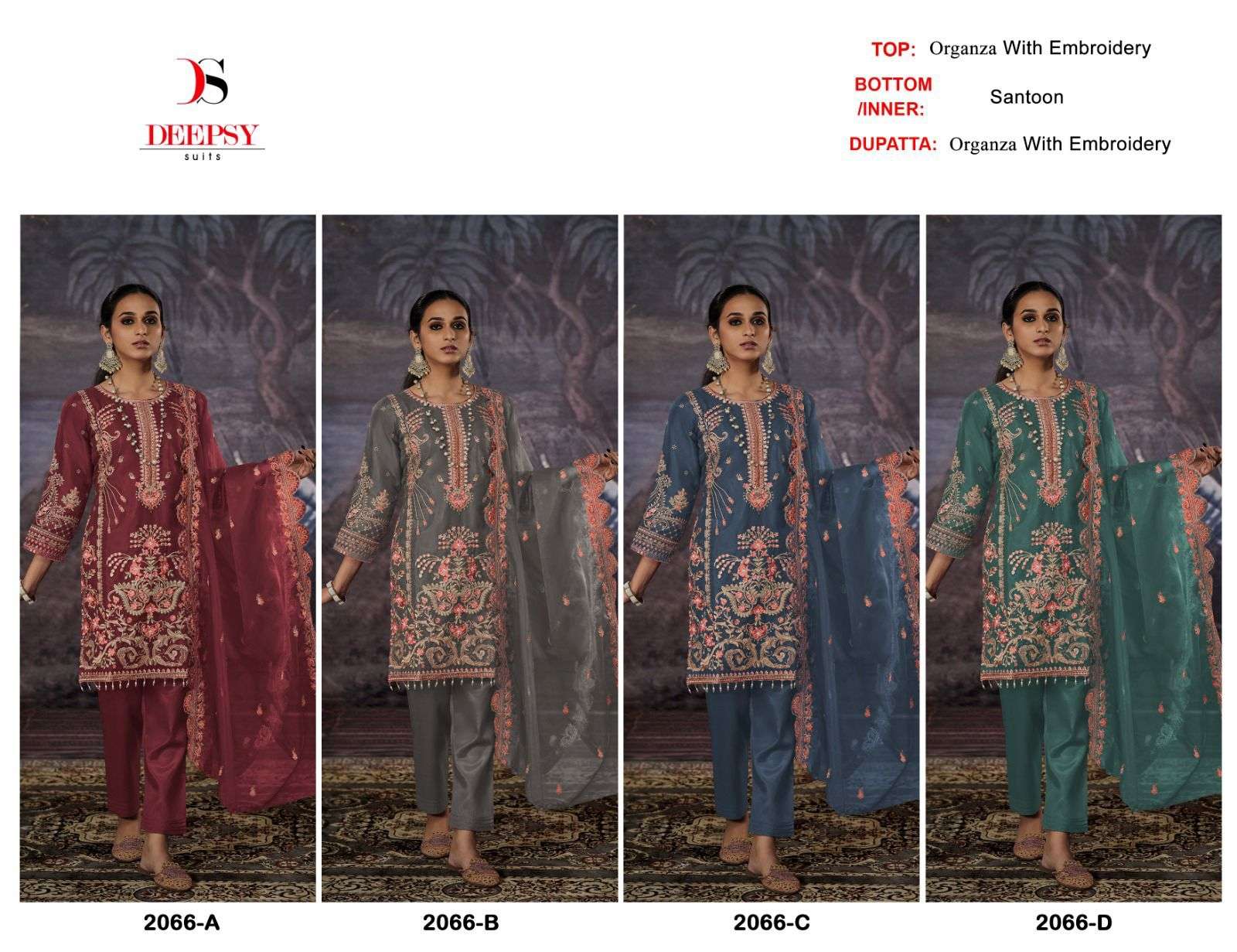 deepsy suits 2066 colour series latest designer partywear salwar kameez wholesaler surat gujarat