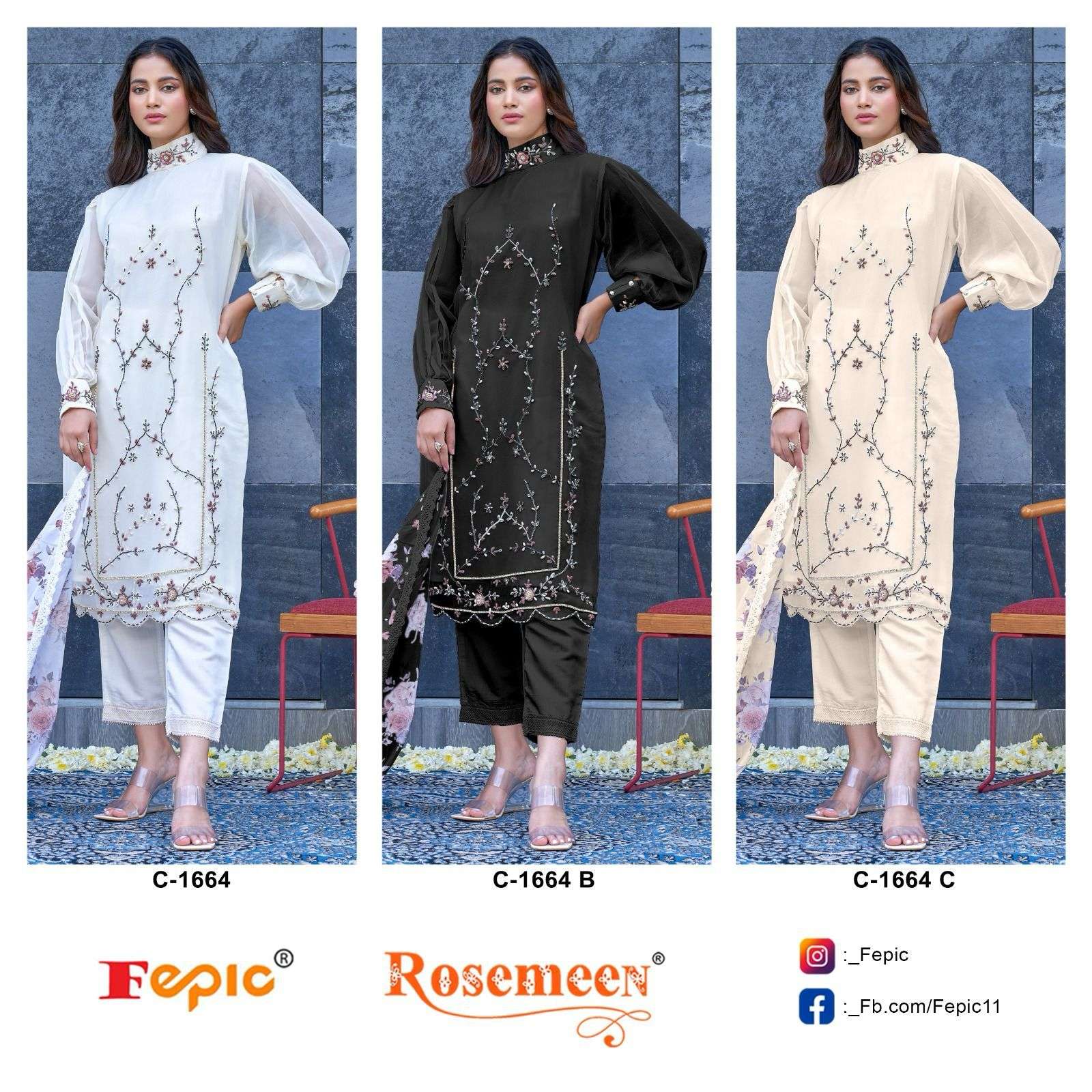 fepic 1664 colour series latest designer pakistani salwar kameez at wholesale price surat gujarat