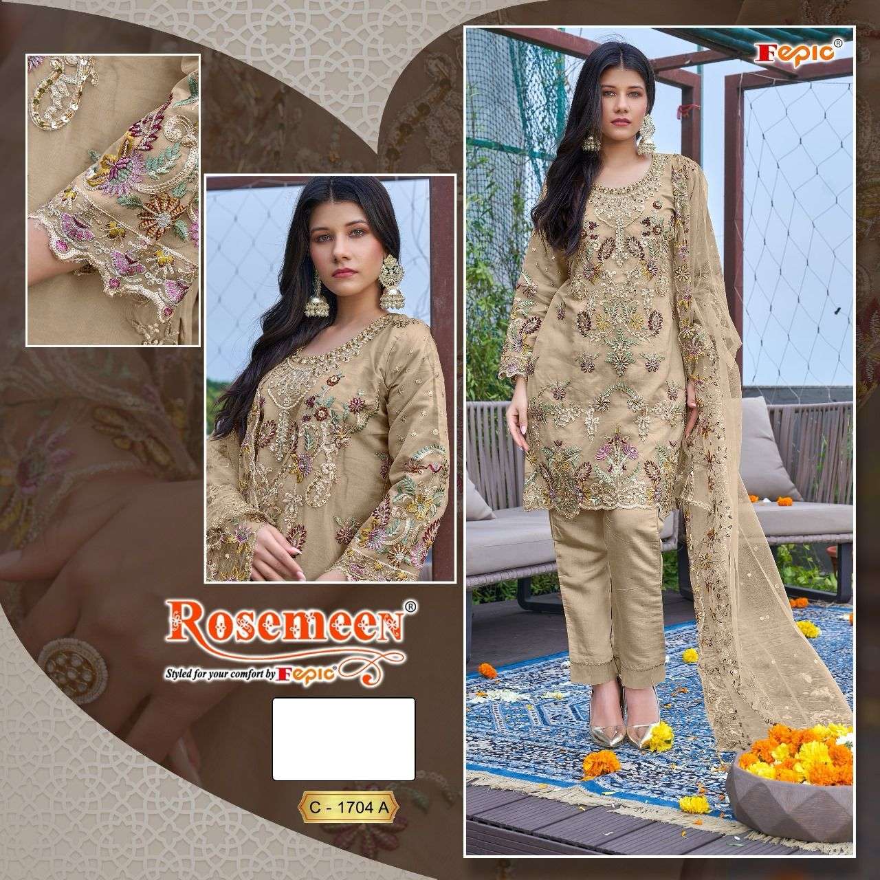 fepic 1704 colours pakistani salwar kameez wholesale price surat