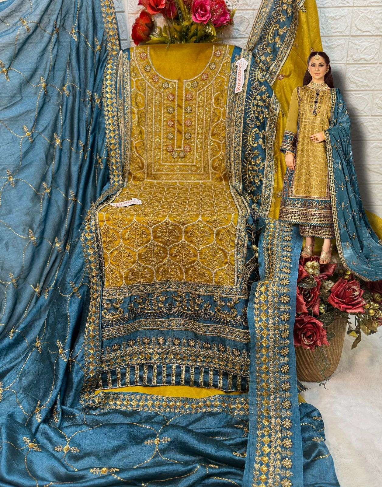 fepic 1710 colours designer chinon silk embroidred pakistani salwar kameez wholesale dealer surat 
