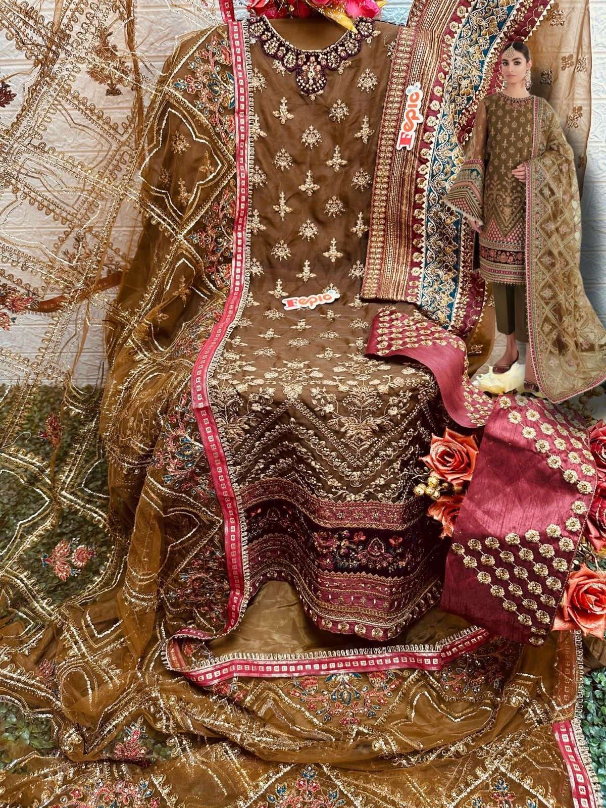 fepic rosemeen 1550 colour series designer pakistani salwar kameez wholesaler surat gujarat
