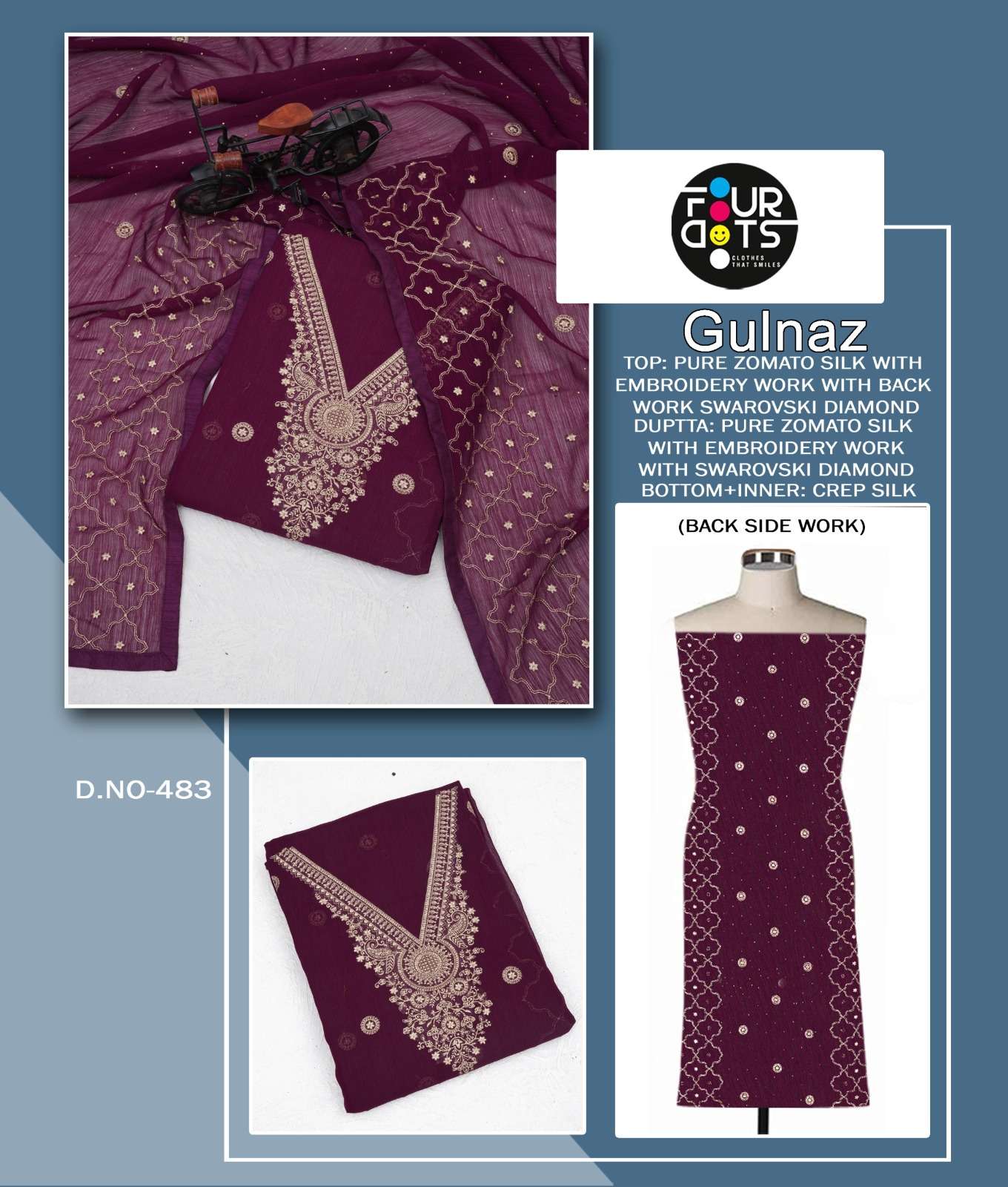 fourdots gulnaz  series designer pakistani salwar kameez wholesaler surat gujarat