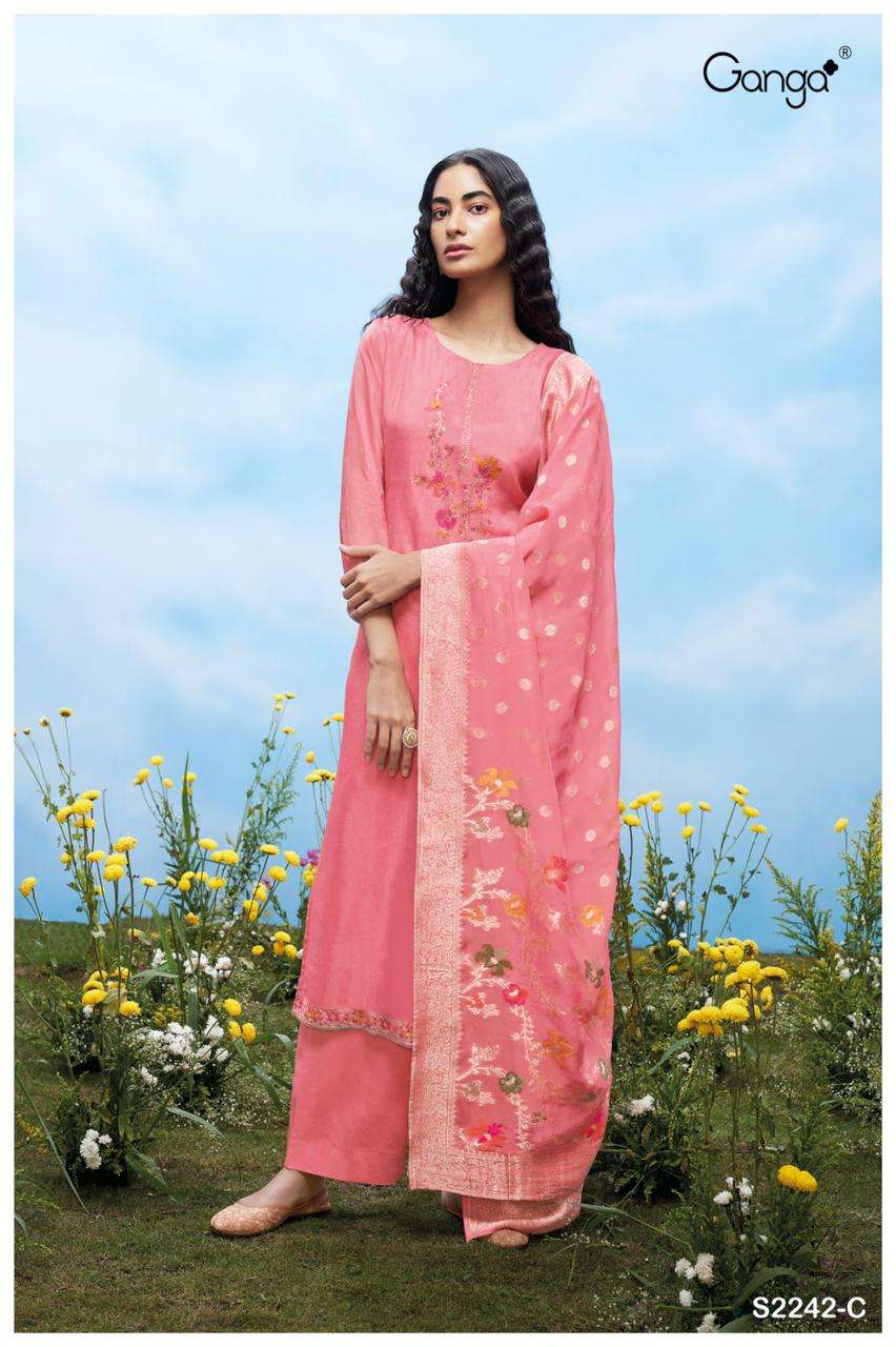 ganga aspyn 2242 colour series latest designer pakistani salwar kameez wholesaler surat gujarat