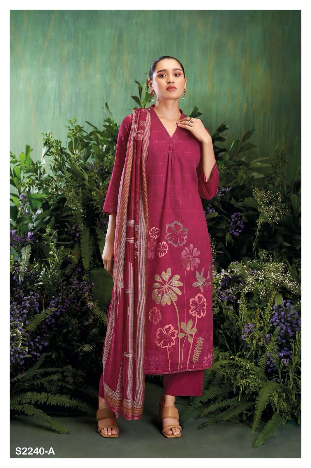 ganga estelle 2240 premium cotton unstich salwar suits collection wholesale price surat