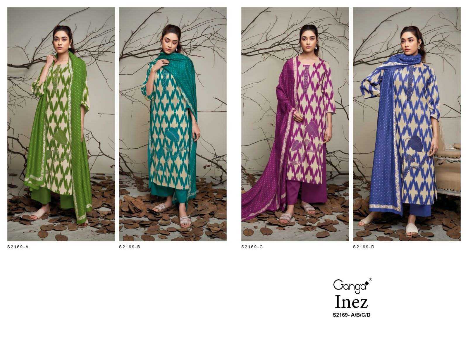 ganga inez 2169 colour series latest designer pakistani salwar kameez wholesaler surat gujarat