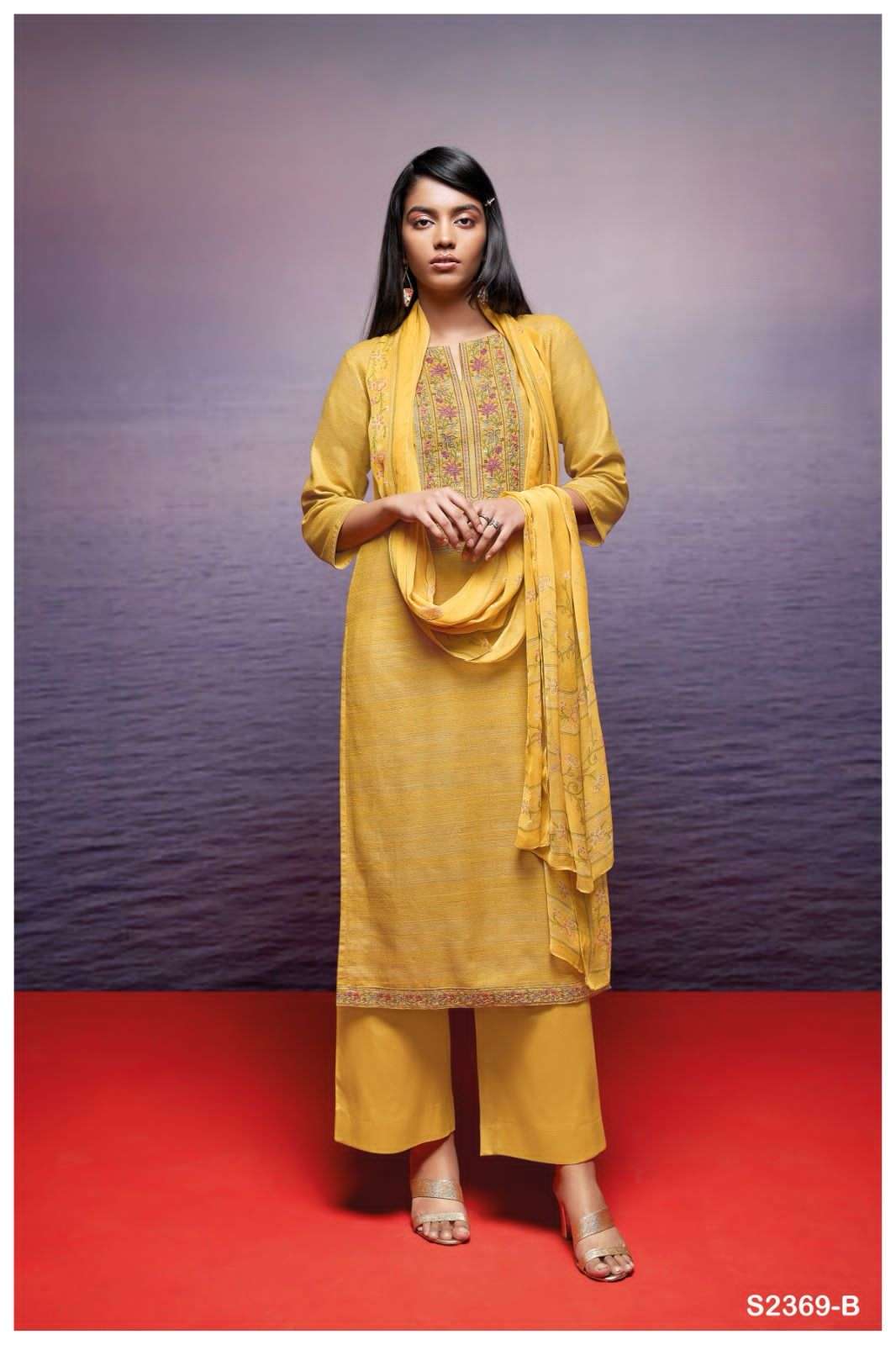 ganga kori 2369 colour series latest designer pakistani salwar kameez wholesaler surat gujarat