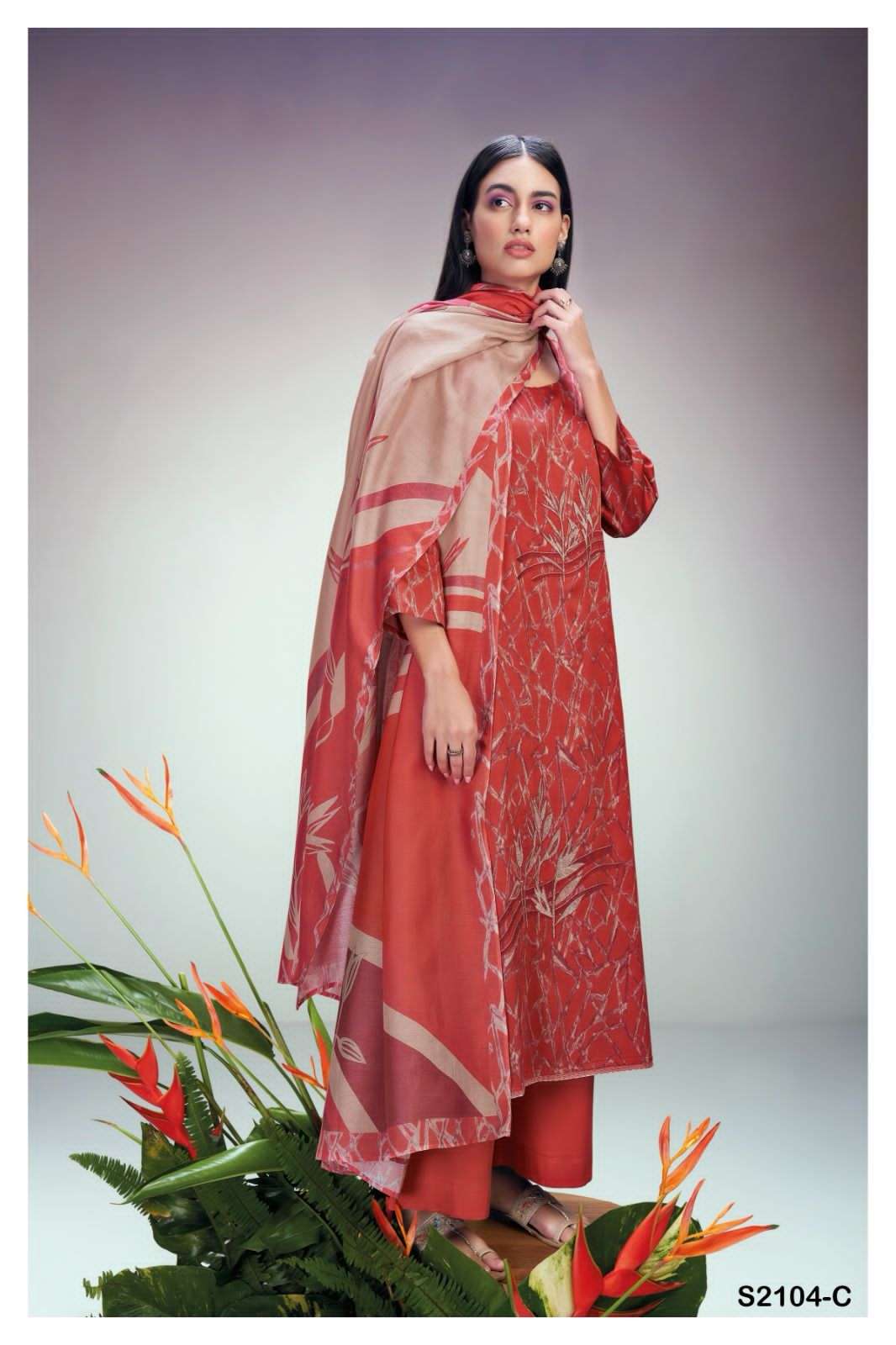 ganga rangika 2104 colour series latest designer pakistani salwar kameez wholesaler surat gujarat