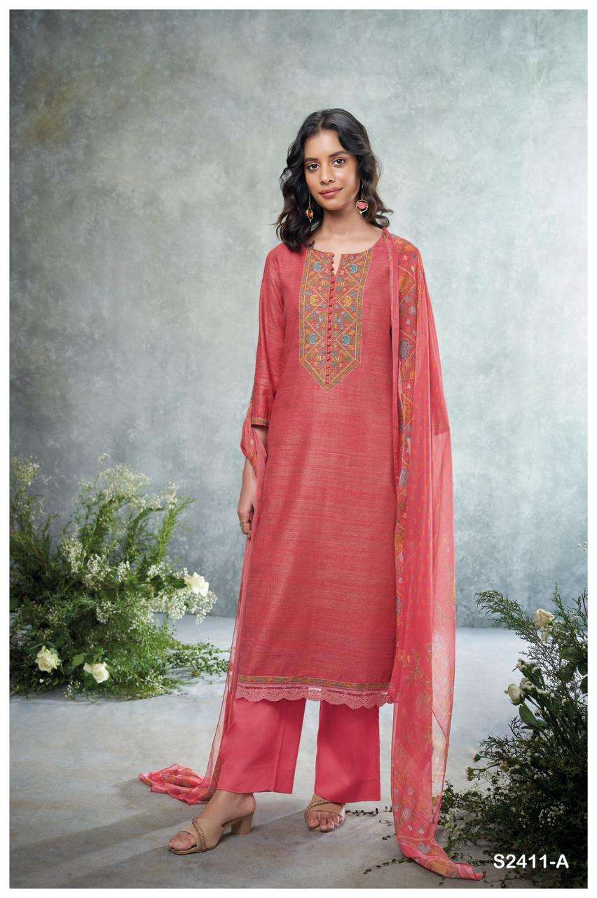ganga roplex 2411 colour series designer wedding wear salwar kameez wholesaler surat gujarat