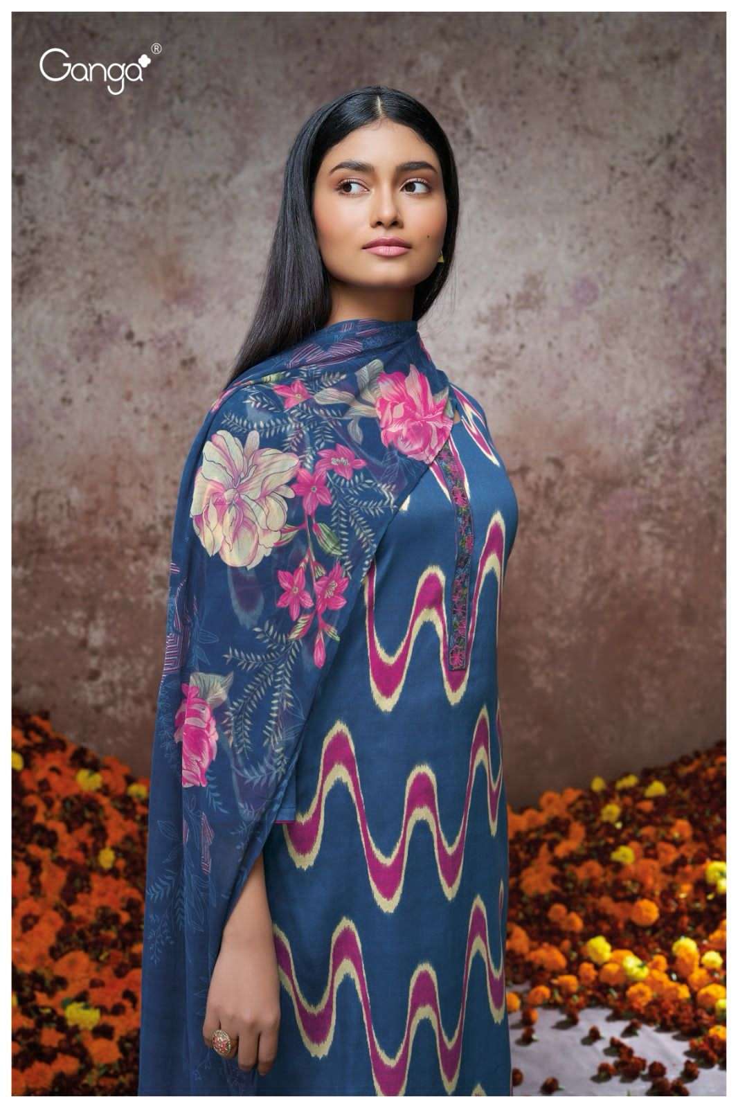 ganga sallie 2115 colour series designer wedding wear salwar kameez wholesaler surat gujarat