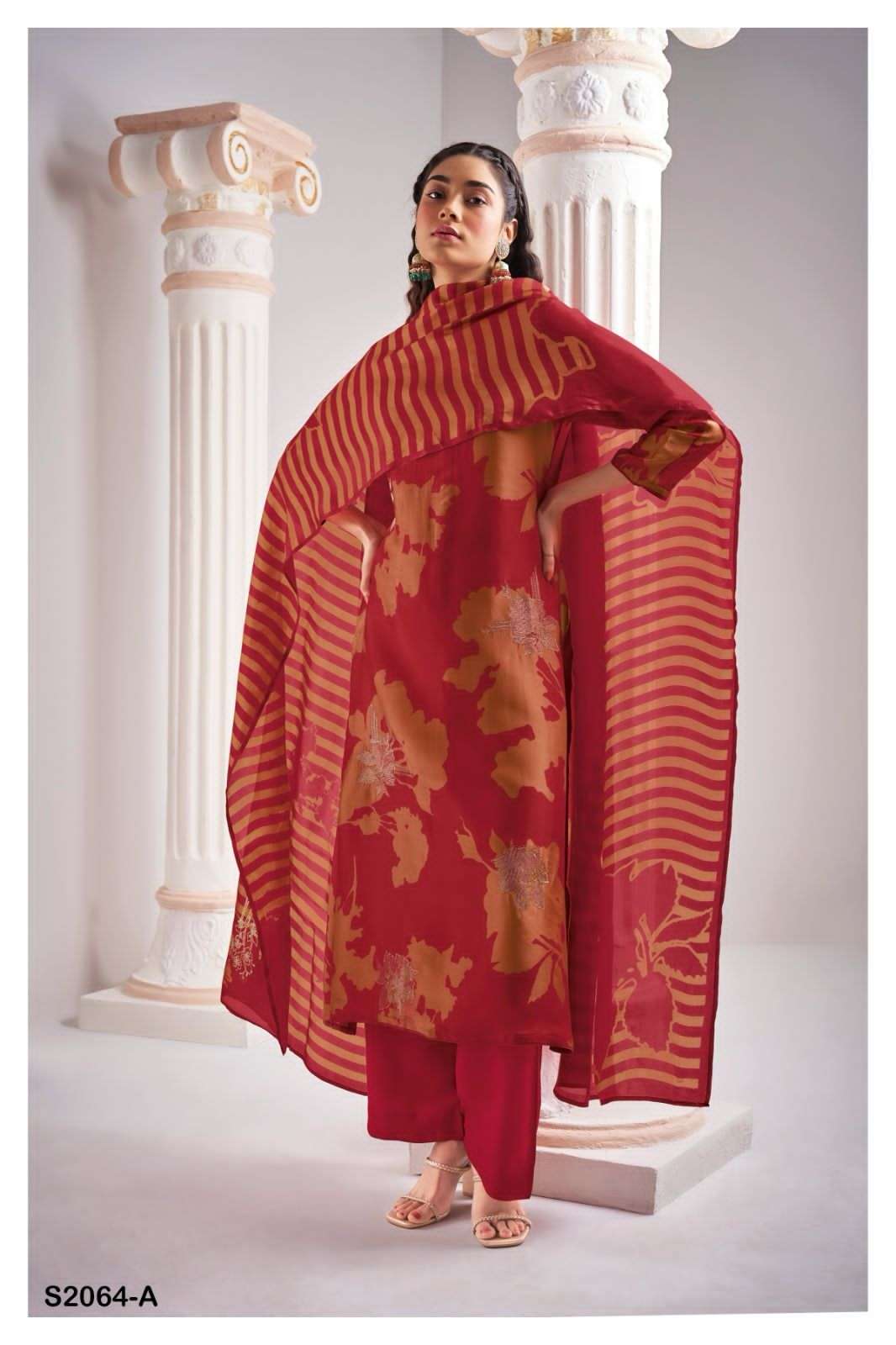 ganga villie 2064 colour series designer  pakistani salwar kameez wholesaler surat gujarat