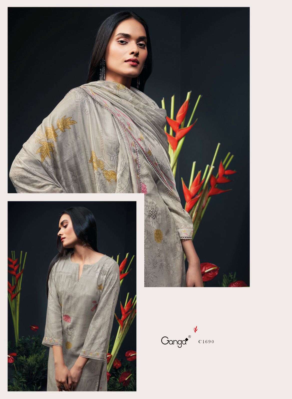 ganga zanera colour series designer wedding wear salwar kameez wholesaler surat gujarat