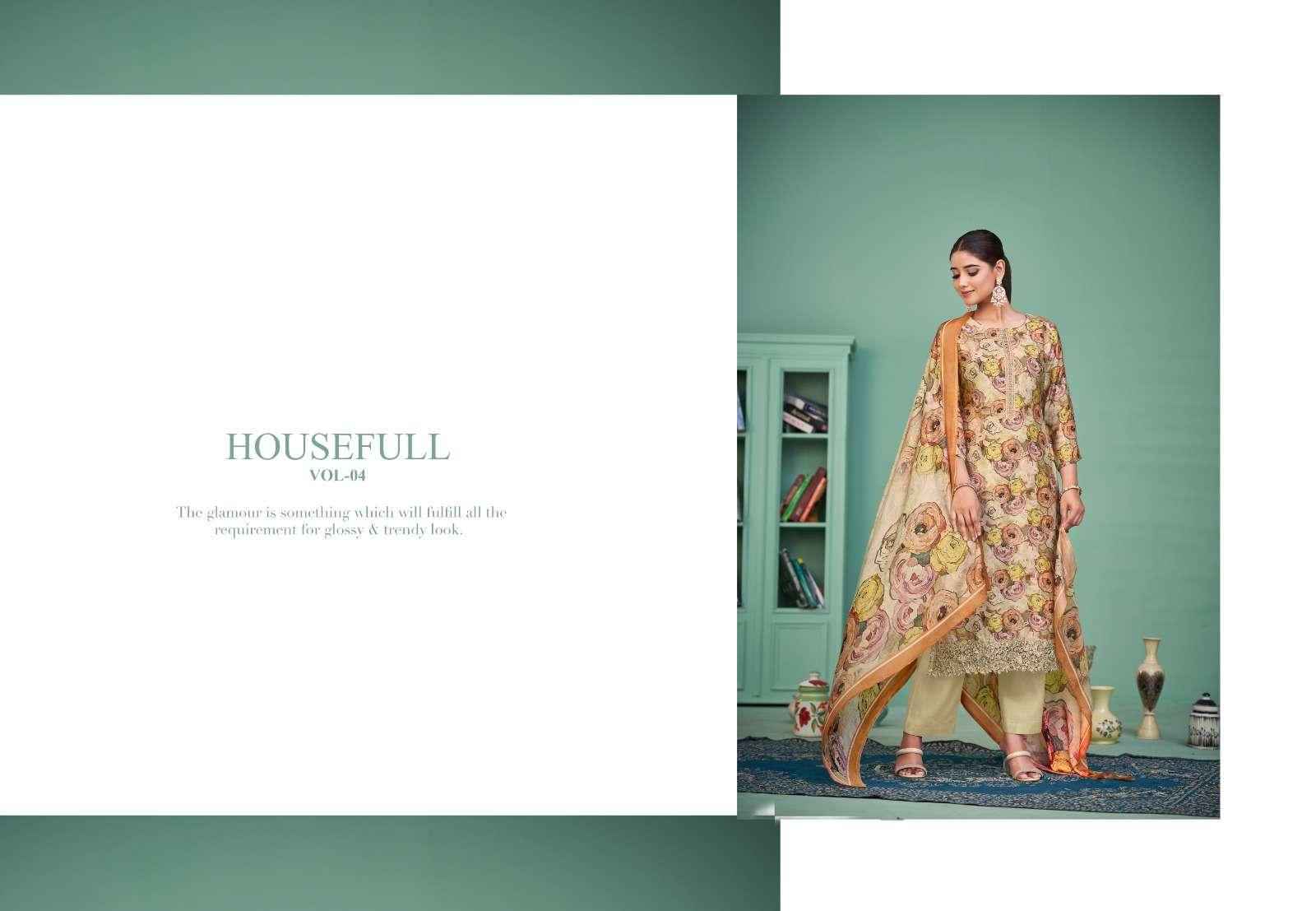 glossy simar housefull vol-4 158-162 series latest pakistani salwar kameez ar wholesaler rate surat gujarat india