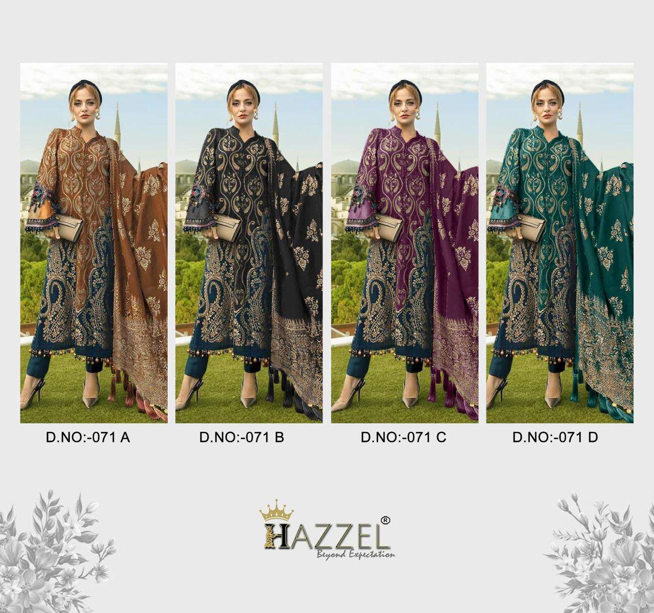 hazzel maria b lawn 071 colours designer salwar kameez wholesale price surat