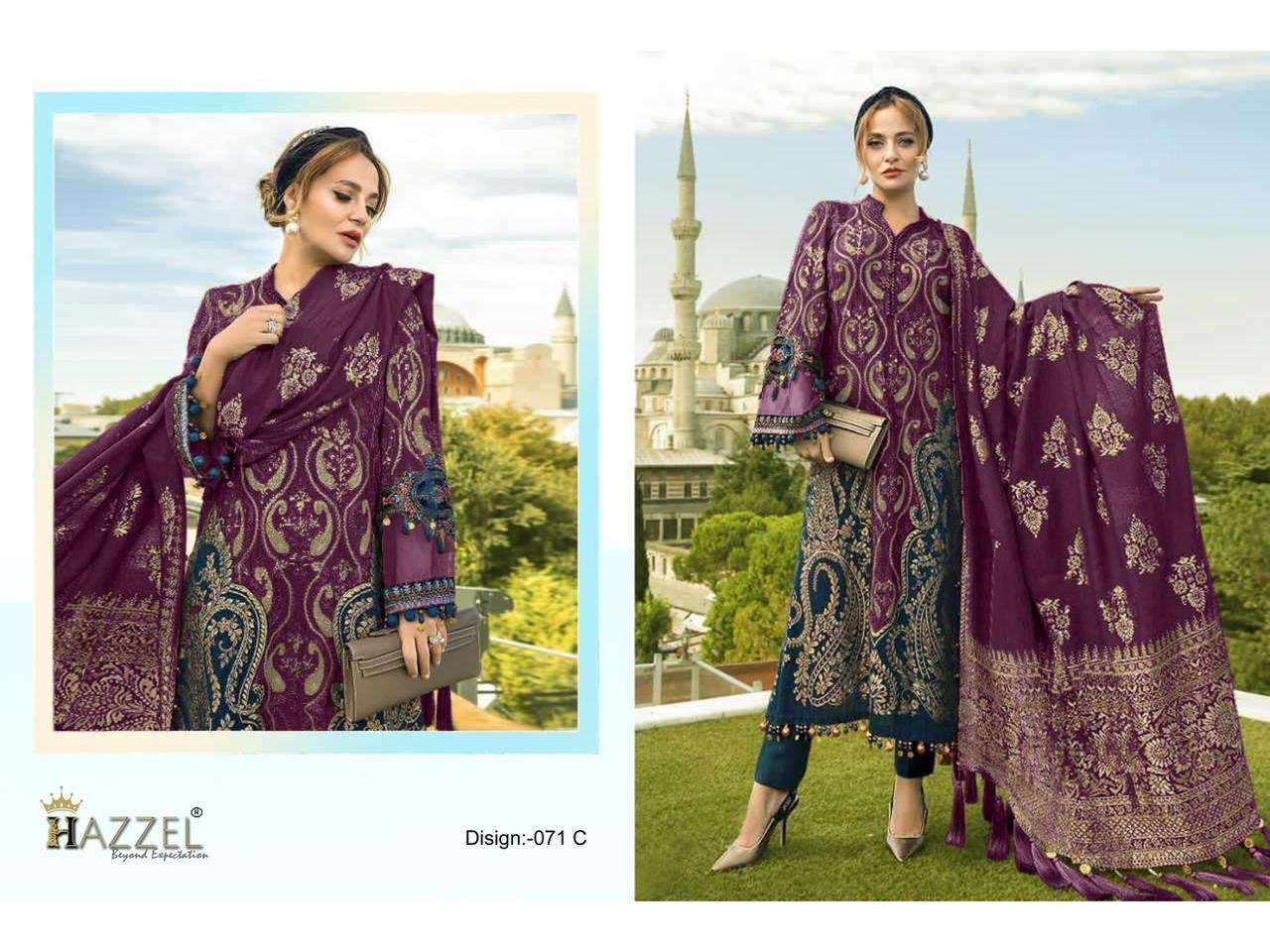 hazzel maria b lawn 071 colours designer salwar kameez wholesale price surat