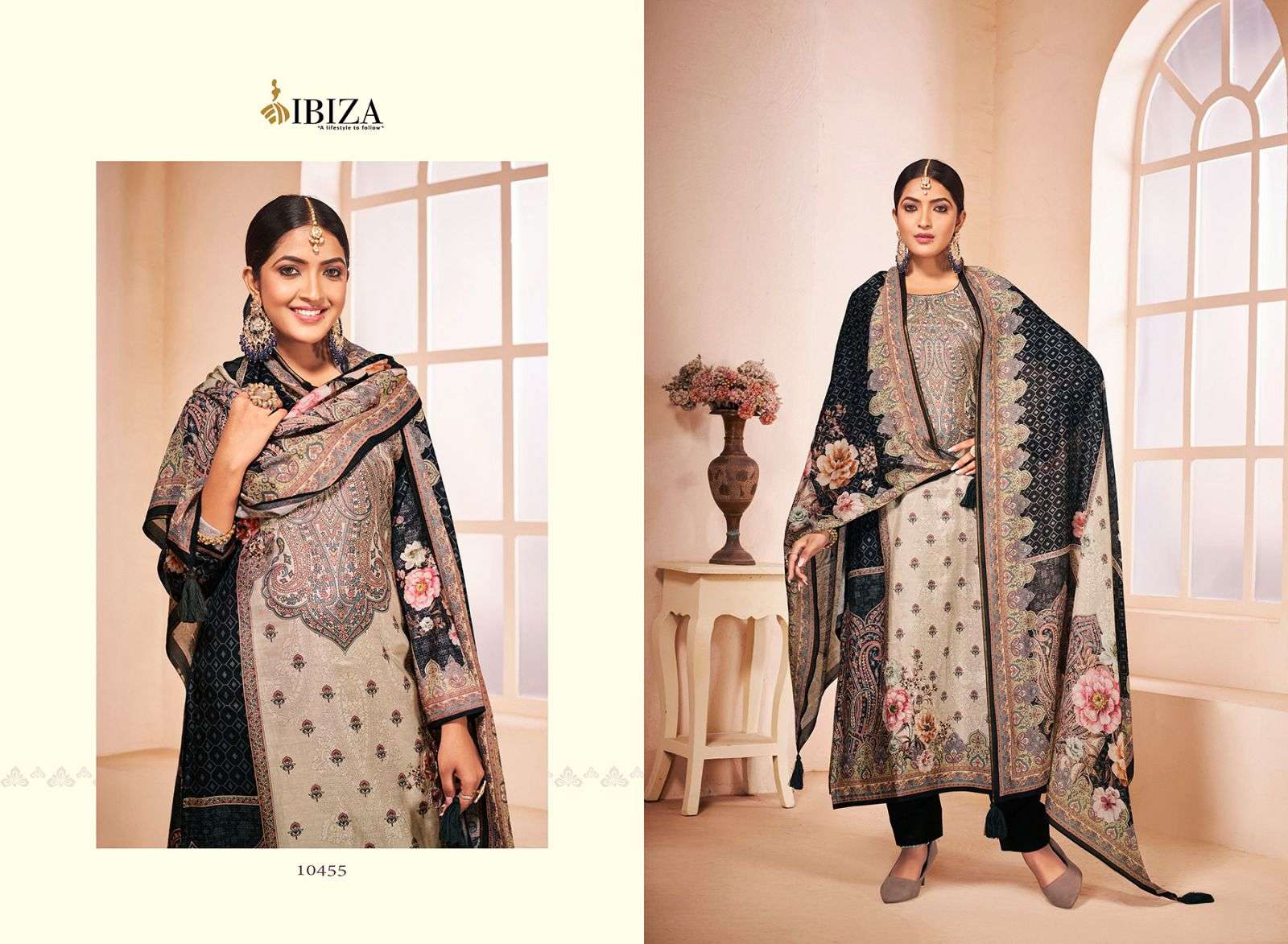 ibiza tashi 10455-10458 series designer pakistani salwar kameez wholesaler surat gujarat