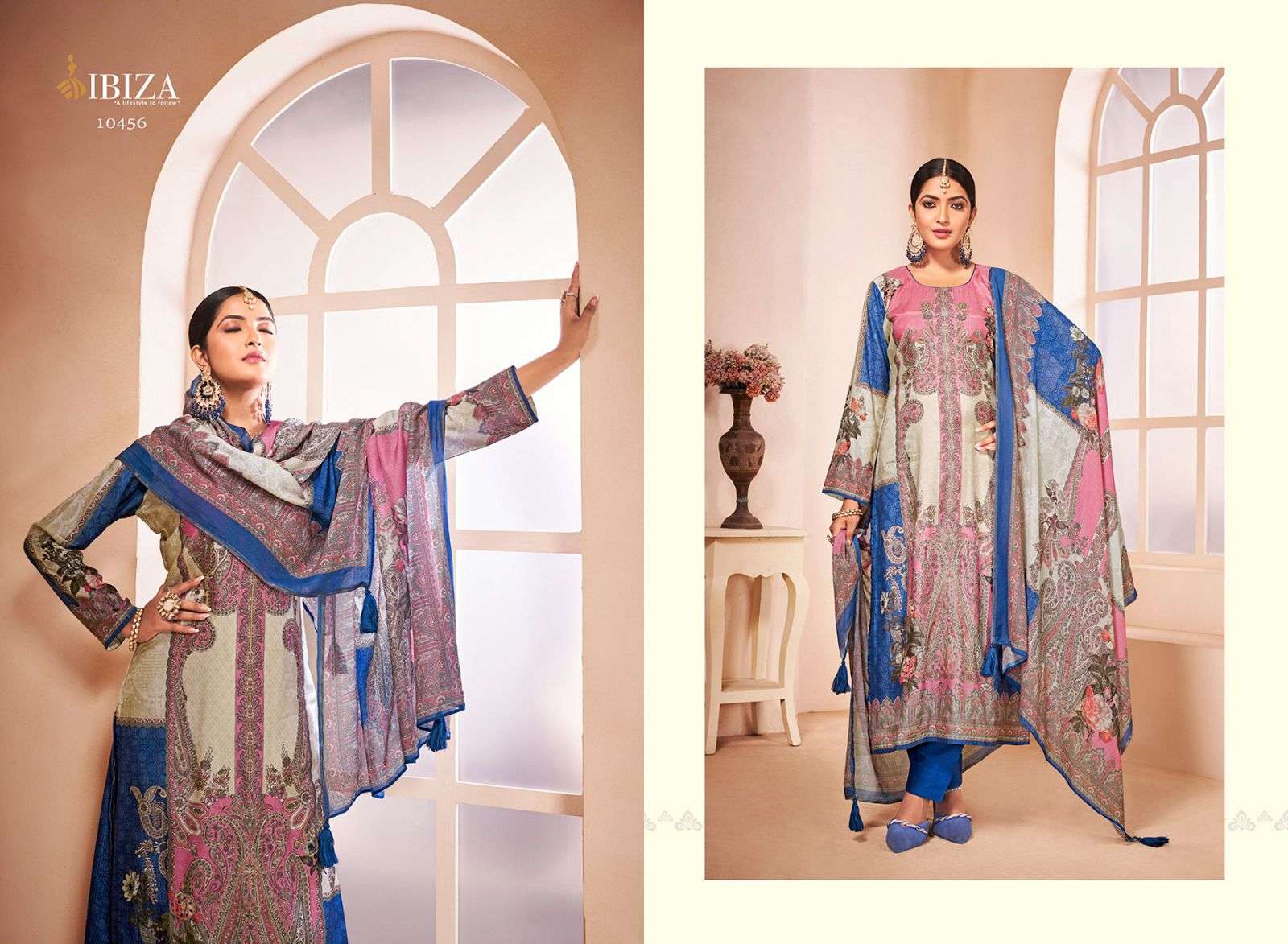 ibiza tashi 10455-10458 series designer pakistani salwar kameez wholesaler surat gujarat