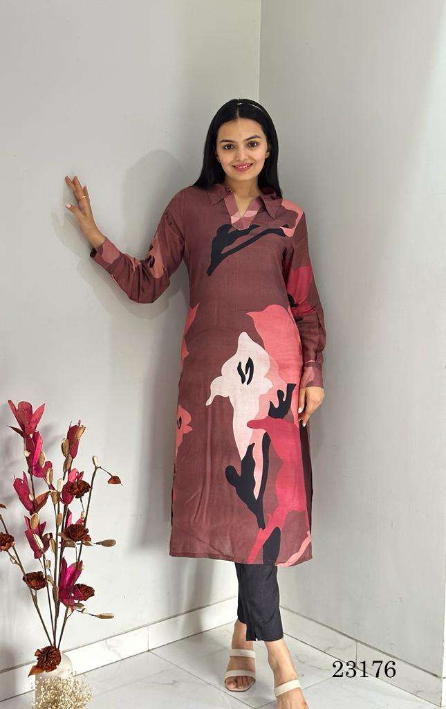indira 23176 design latest designer fancy kurti dupatta pant set wholesaler surat gujarat